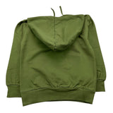 NEVER TOO felpa chiusa con cappuccio tinta unita con logo Verde per Bambino NT2081R VERDE NEVER TOO