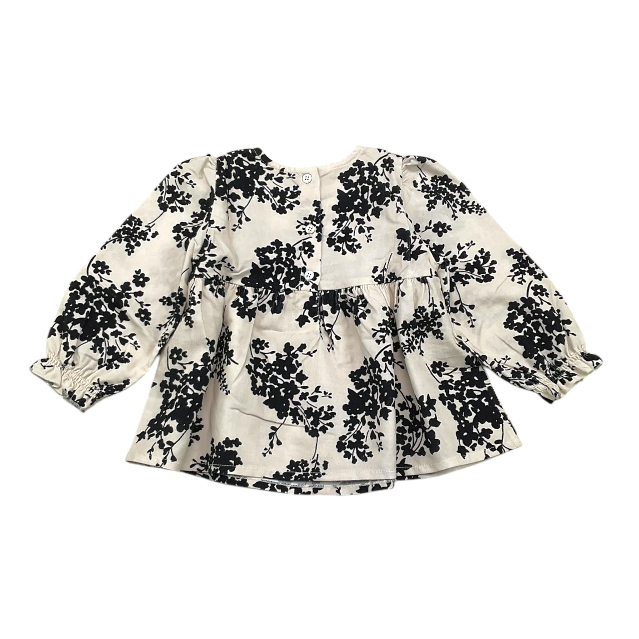 ZHOE & TOBIAH camicia tinta unita con stampa fiori Beige per Bambina VFL3 BEIGE ZHOE & TOBIAH