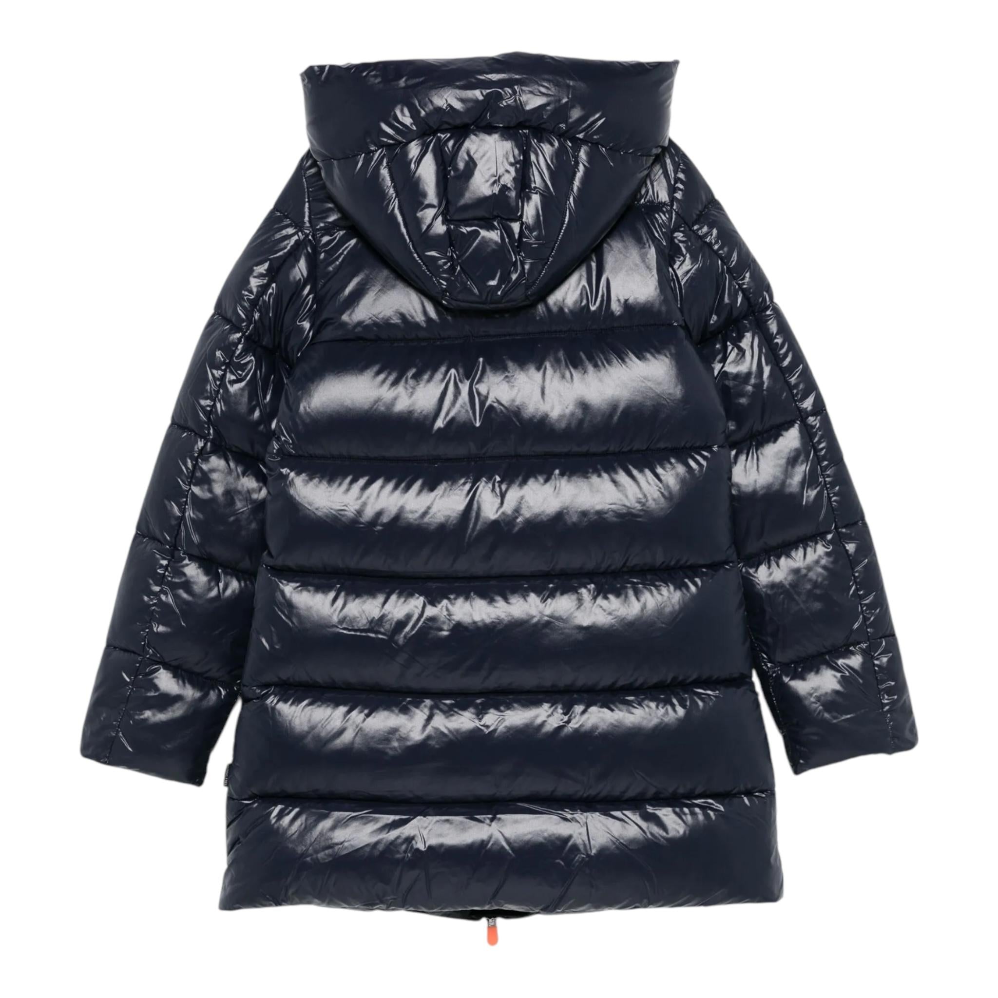 SAVE THE DUCK giubbino tinta unita con cappuccio Blu per Bambino J41883B BLU SAVE THE DUCK