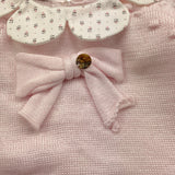 MARLU' completo 2pz maglia-pantalone tinta unita con fiocco Rosa per Neonata EF1619L ROSA MARLU'