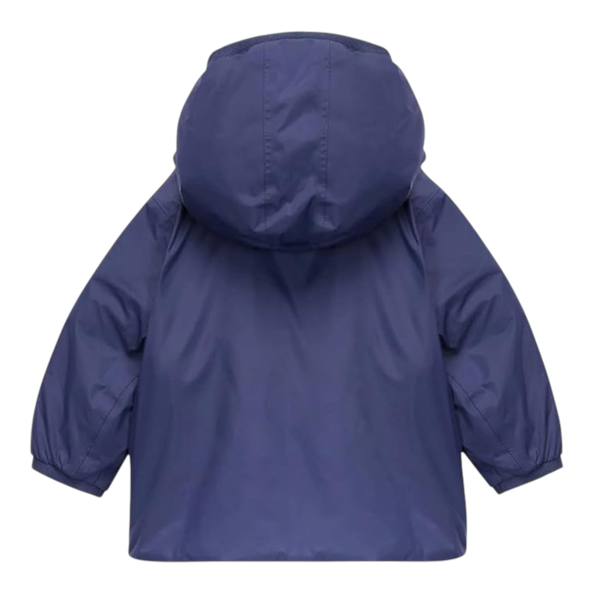 K-WAY giubbino reversbile bicolore con cappuccio Blu/lilla per Neonata K4116PW BLU/LILLA K-WAY