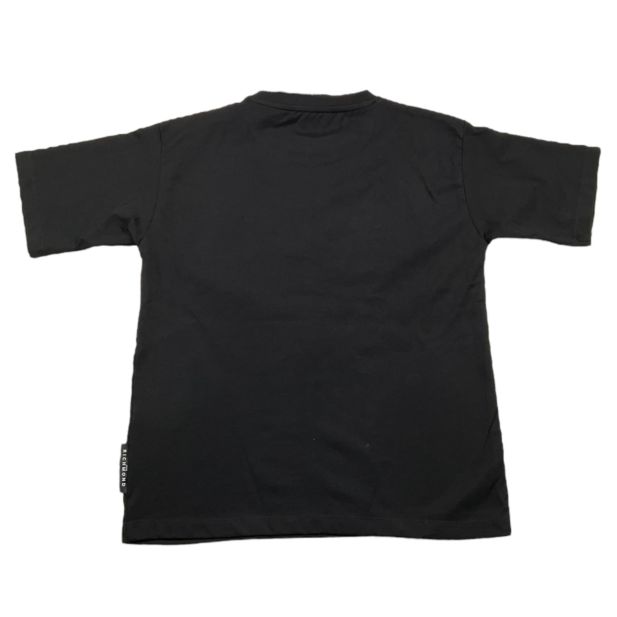 JOHN RICHMOND t-shirt girocollo tinta unita con stampa Nero per Bambino RGA25039TS NERO JOHN RICHMOND