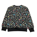 MOSCHINO felpa girocollo tinta unita con stampa Nero per Bambino HMF08H NERO MOSCHINO
