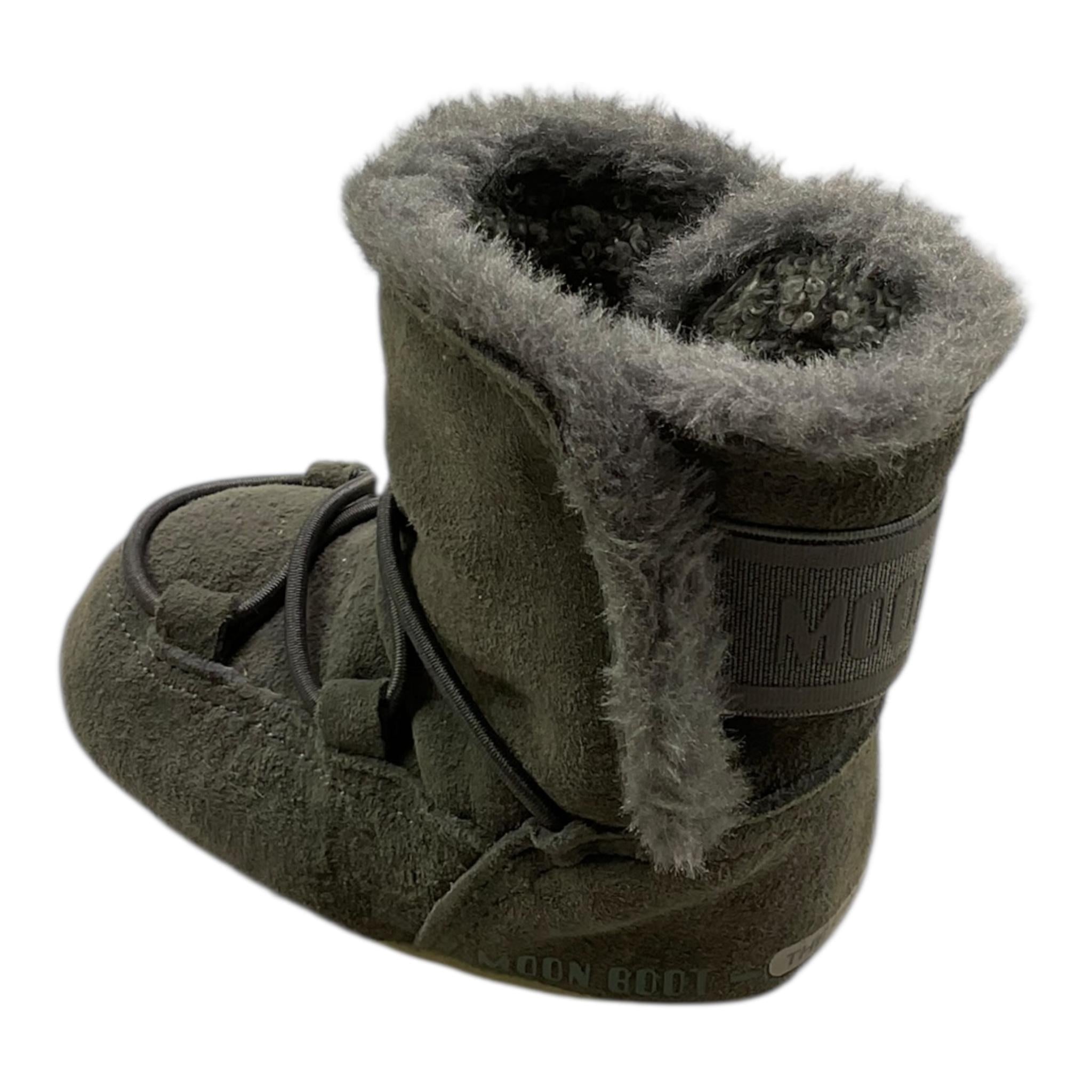 MOON BOOT stivali tinta unita con pelliccia Grigio per Neonato 80D3401030H002 GRIGIO MOON BOOT