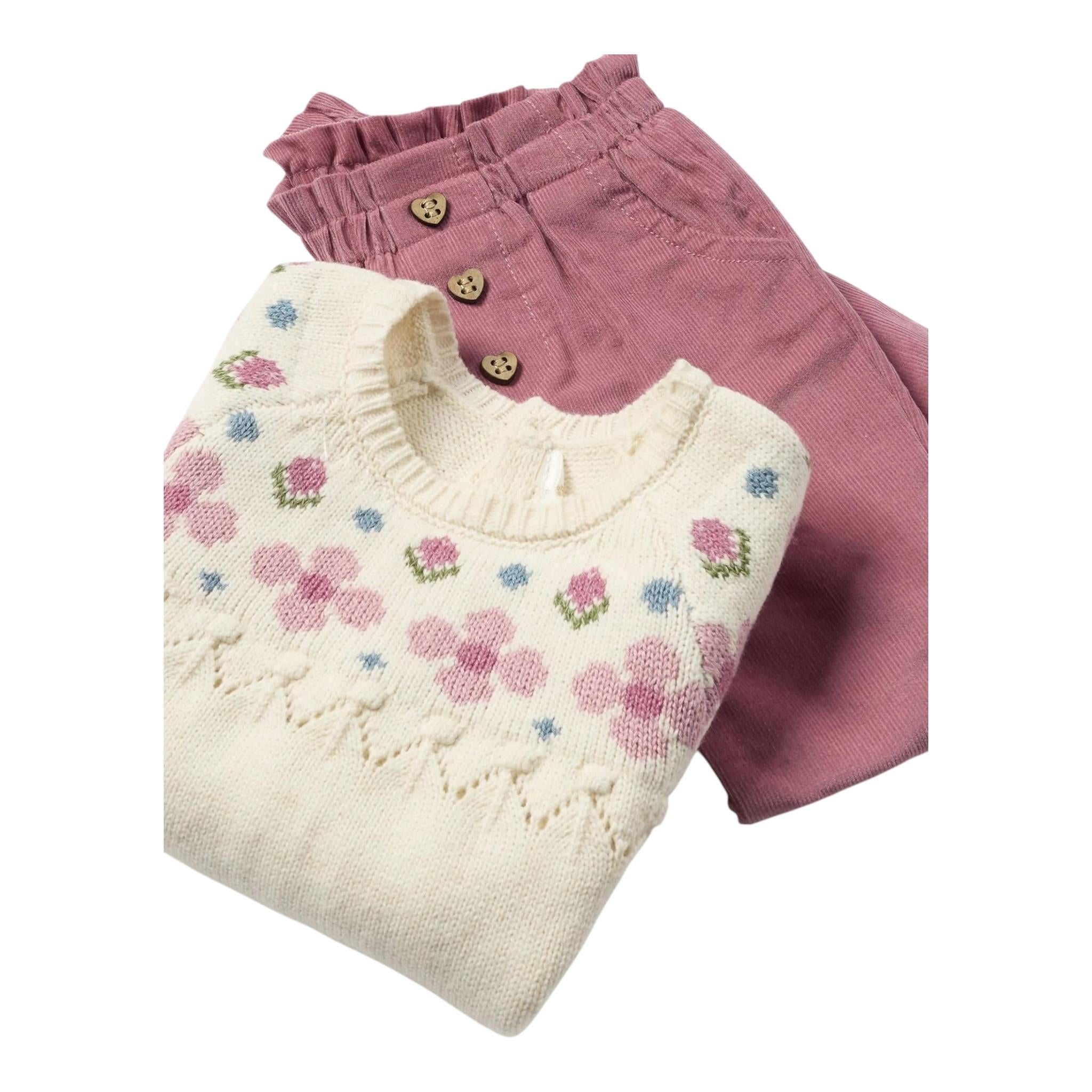 MAYORAL completo 2pz maglia-pantalone bicolore Beige/rosa per Neonata 2519 BEIGE/ROSA MAYORAL