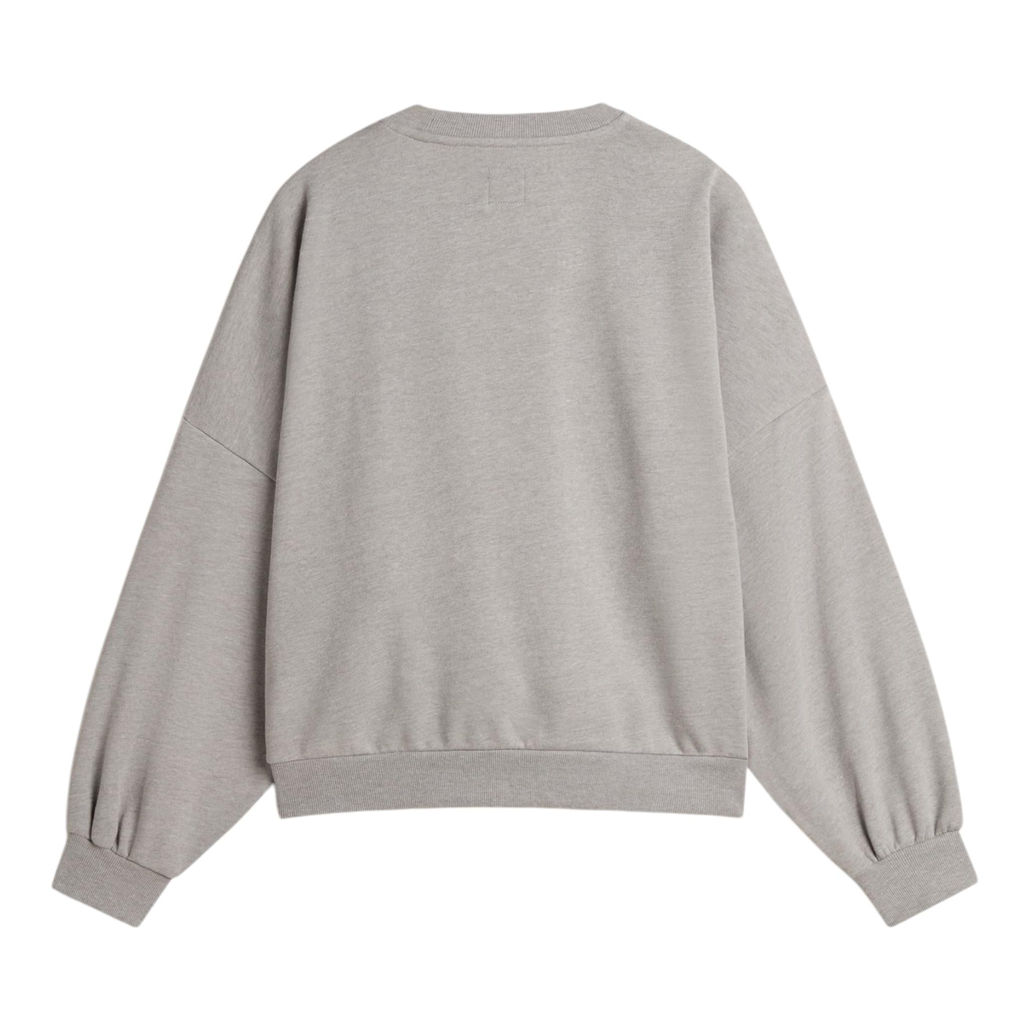 VANS felpa chiusa girocollo tinta unita con maniche a sbuffo Grigio per Bambina VN000J6B02F GRIGIO VANS