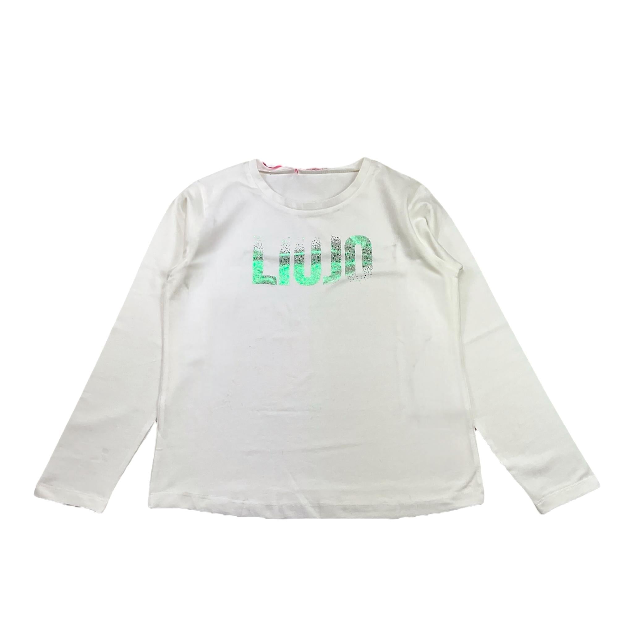 LIU JO shirt girocollo tinta unita con stampa Bianco per Bambina GF4210 BIANCO LIU JO