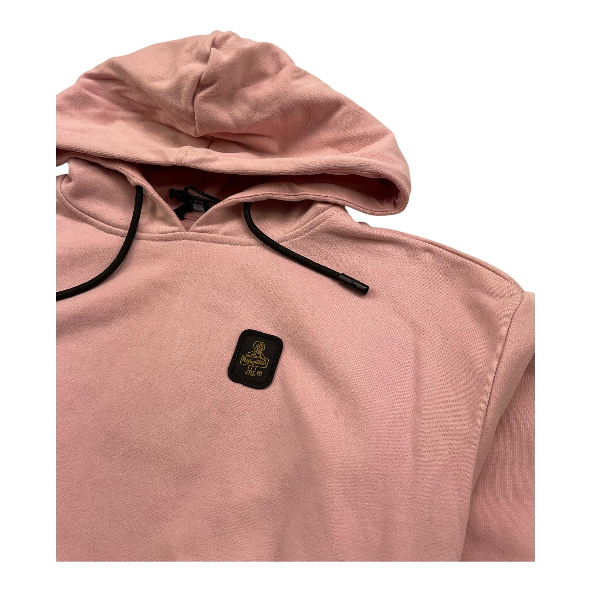 REFRIGIWEAR felpa chiusa cn cappuccio tinta unit modell crop Rosa per Bambina RWG911 ROSA REFRIGIWEAR