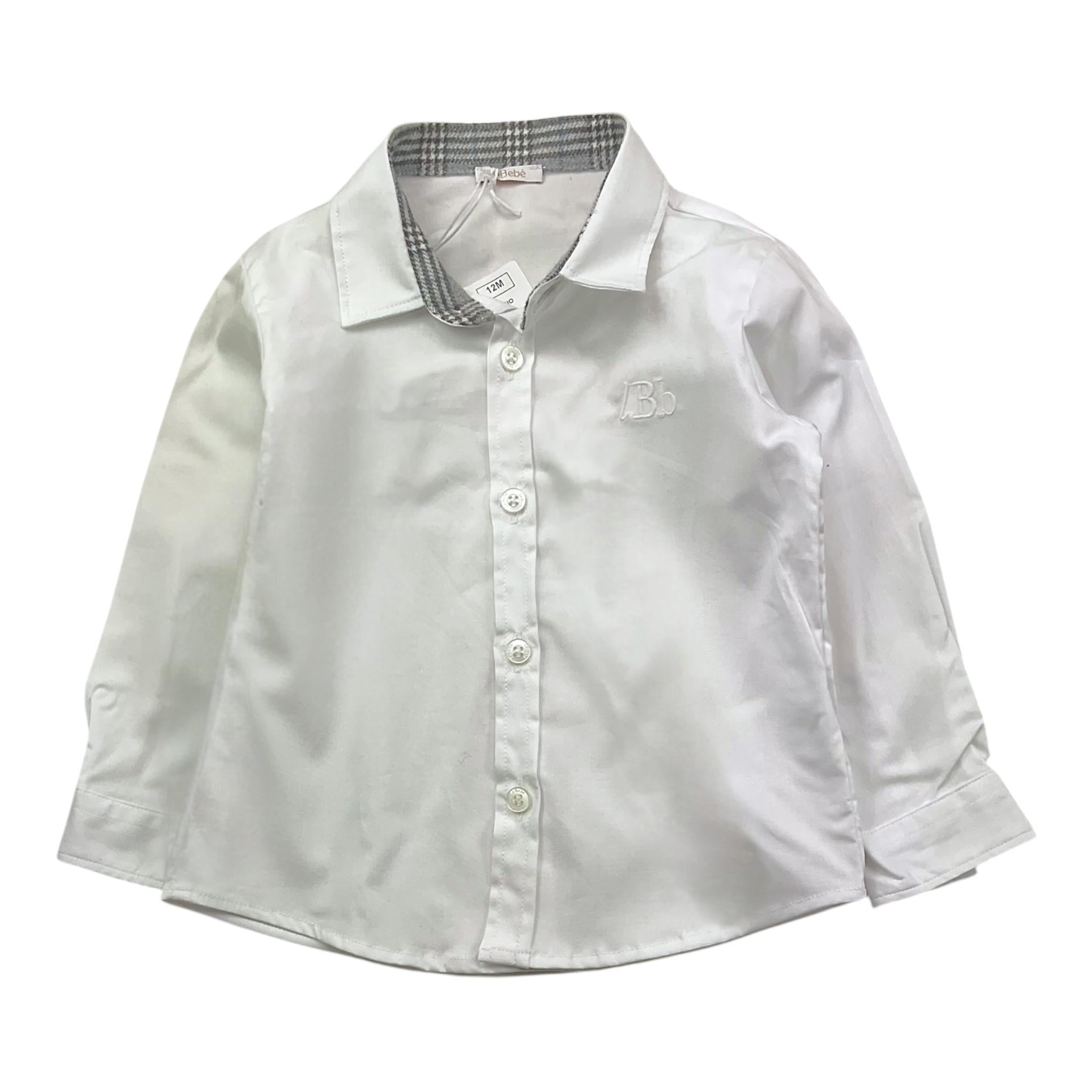 LE BEBE' camicia tinta unita Bianco/grigio per Neonato LBB5218 BIANCO/GRIGIO LE BEBE'
