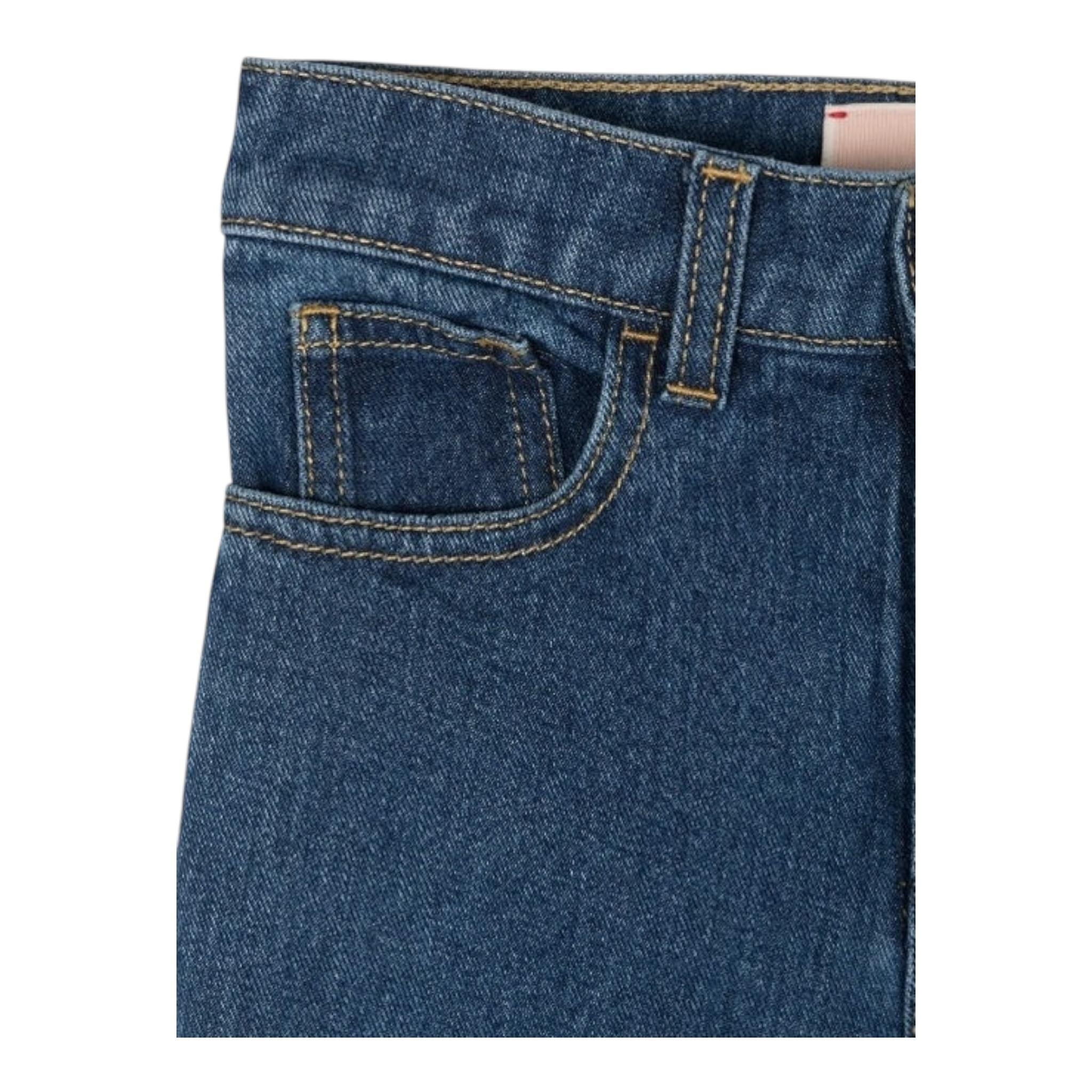 ELISABETTA FRANCHI jeans tinta unita modello a palazzo Blu per Bambina EFPA253 BLU ELISABETTA FRANCHI