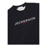 JECKERSON felpa tinta unita girocollo con stampa Blu per Bambino J4429 BLU JECKERSON