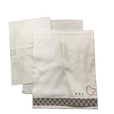 MARLU' set coperta 3pz tinta unita con stampa Bianco per Neonato IG55LE BIANCO MARLU'