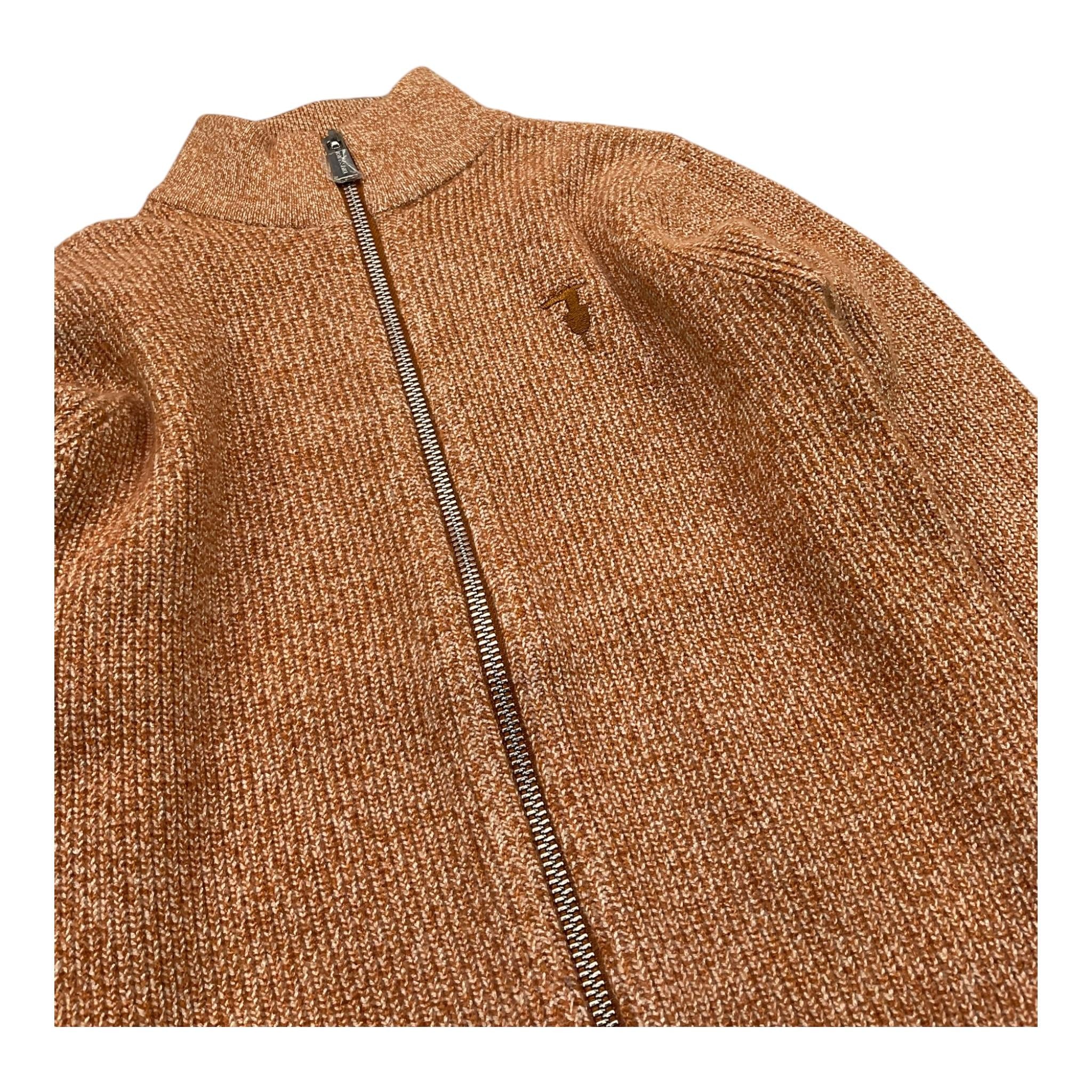 TRUSSARDI maglia tinta unita con zip Arancione per Bambino TBA25018CD ARANCIONE TRUSSARDI