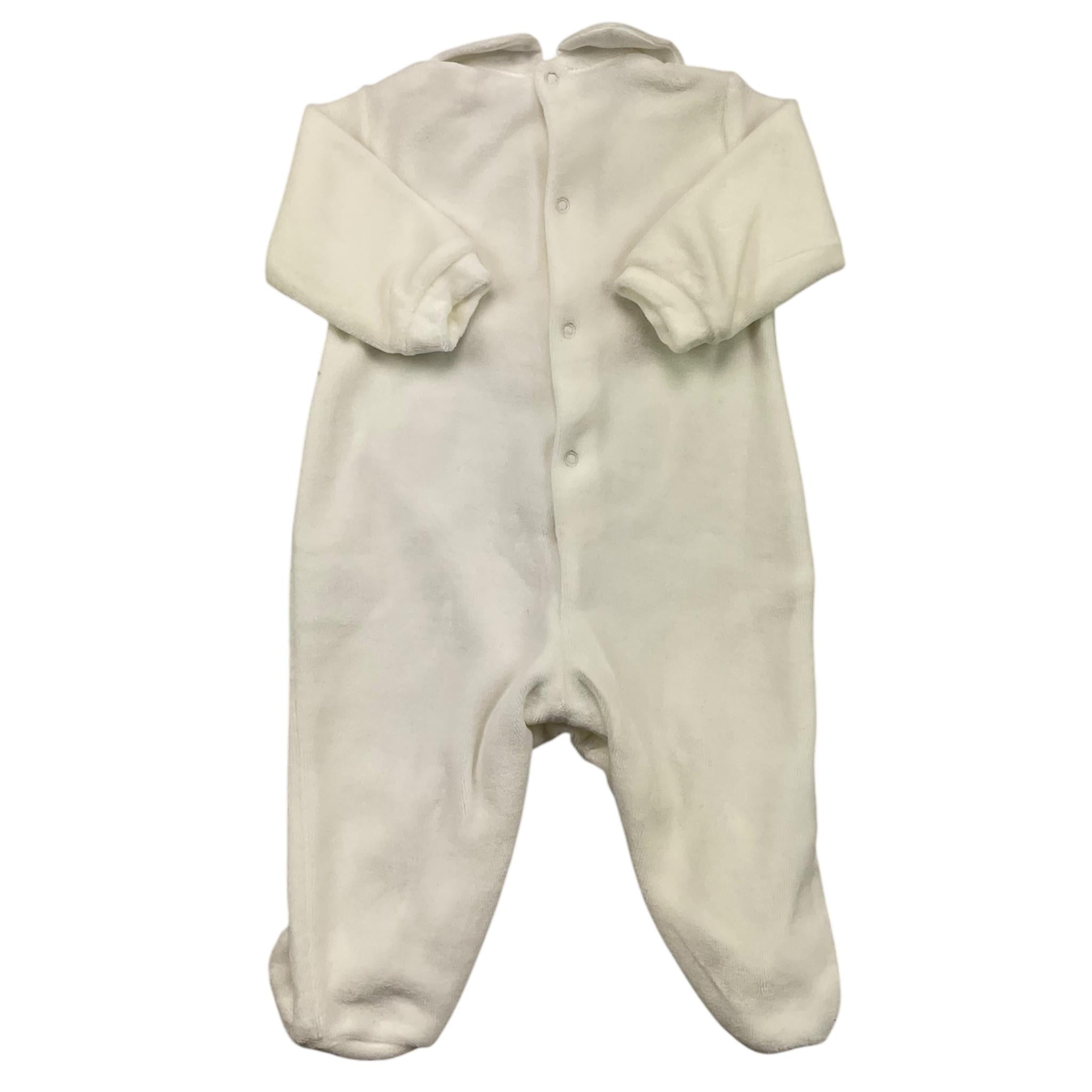 LALALU' tutina manica lunga tinta unita in ciniglia Panna per Neonata TCL8N PANNA LALALU'
