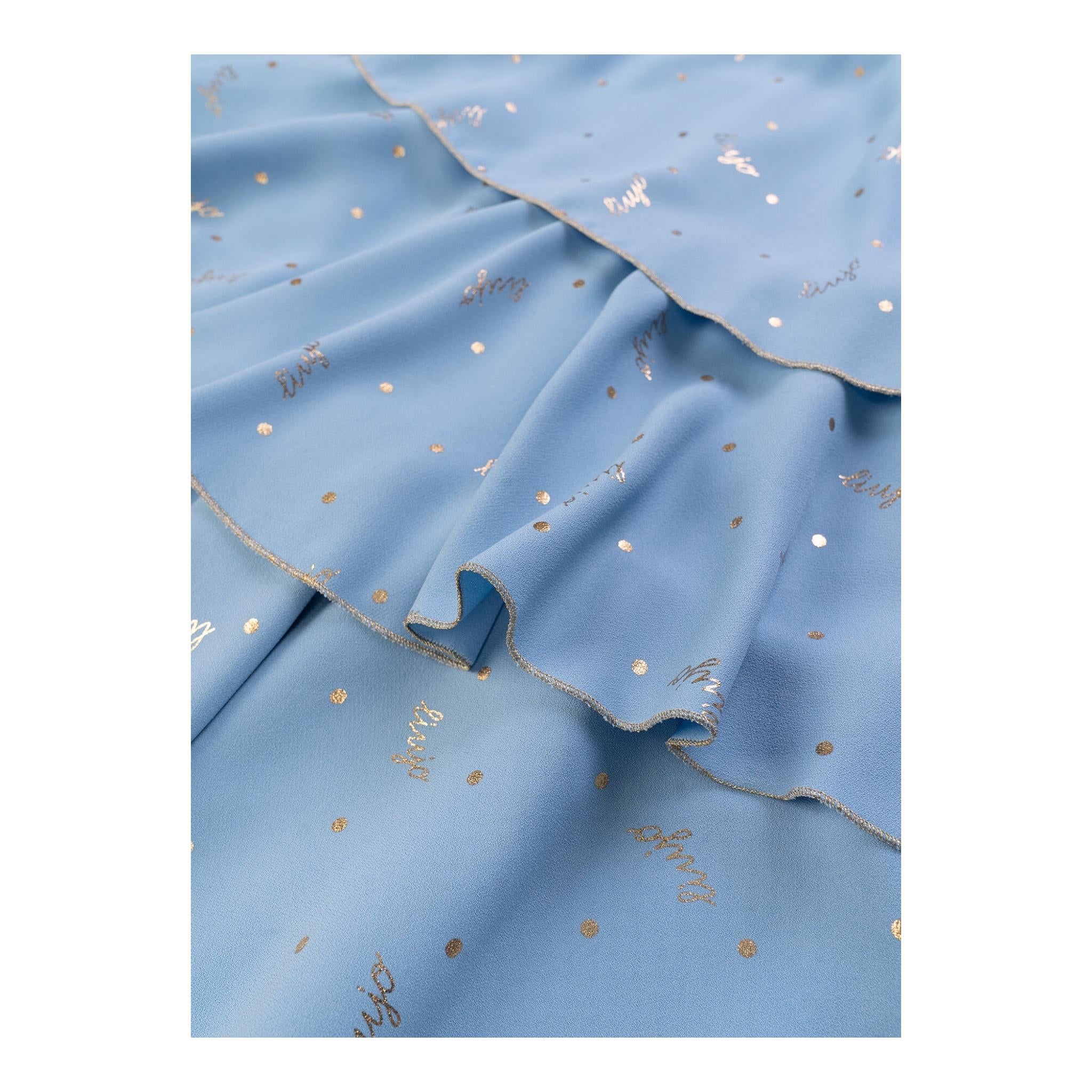LIU JO abito manica lunga tinta unita con stampe logo Azzurro per Bambina KF4048 AZZURRO LIU JO