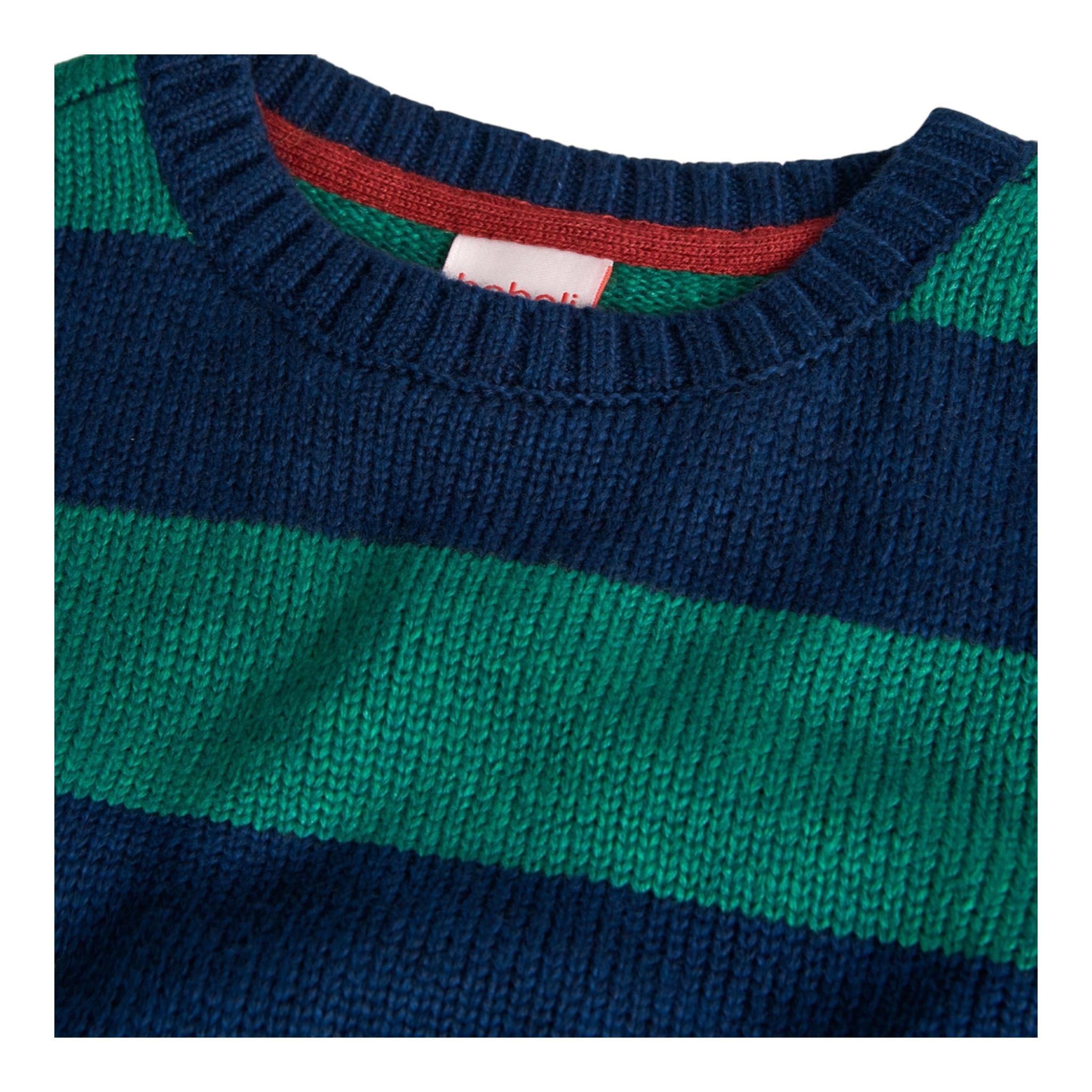 BOBOLI maglia tricolore con fantasia a righe Blu per Bambino 508105 BLU BOBOLI