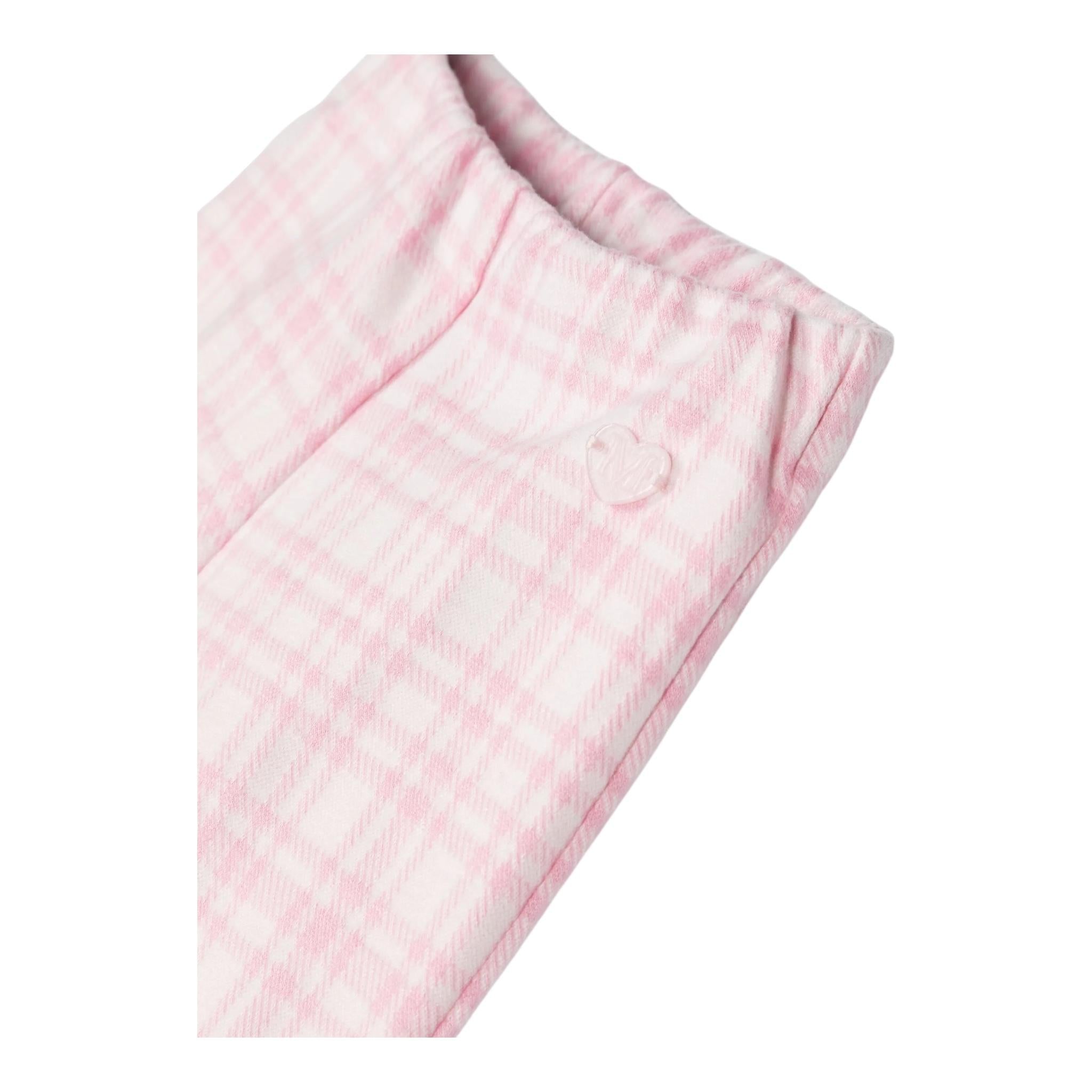 MONNALISA pantalone stampa fantasia modello palazzo Bianco/rosa per Neonata 37D406 BIANCO/ROSA MONNALISA