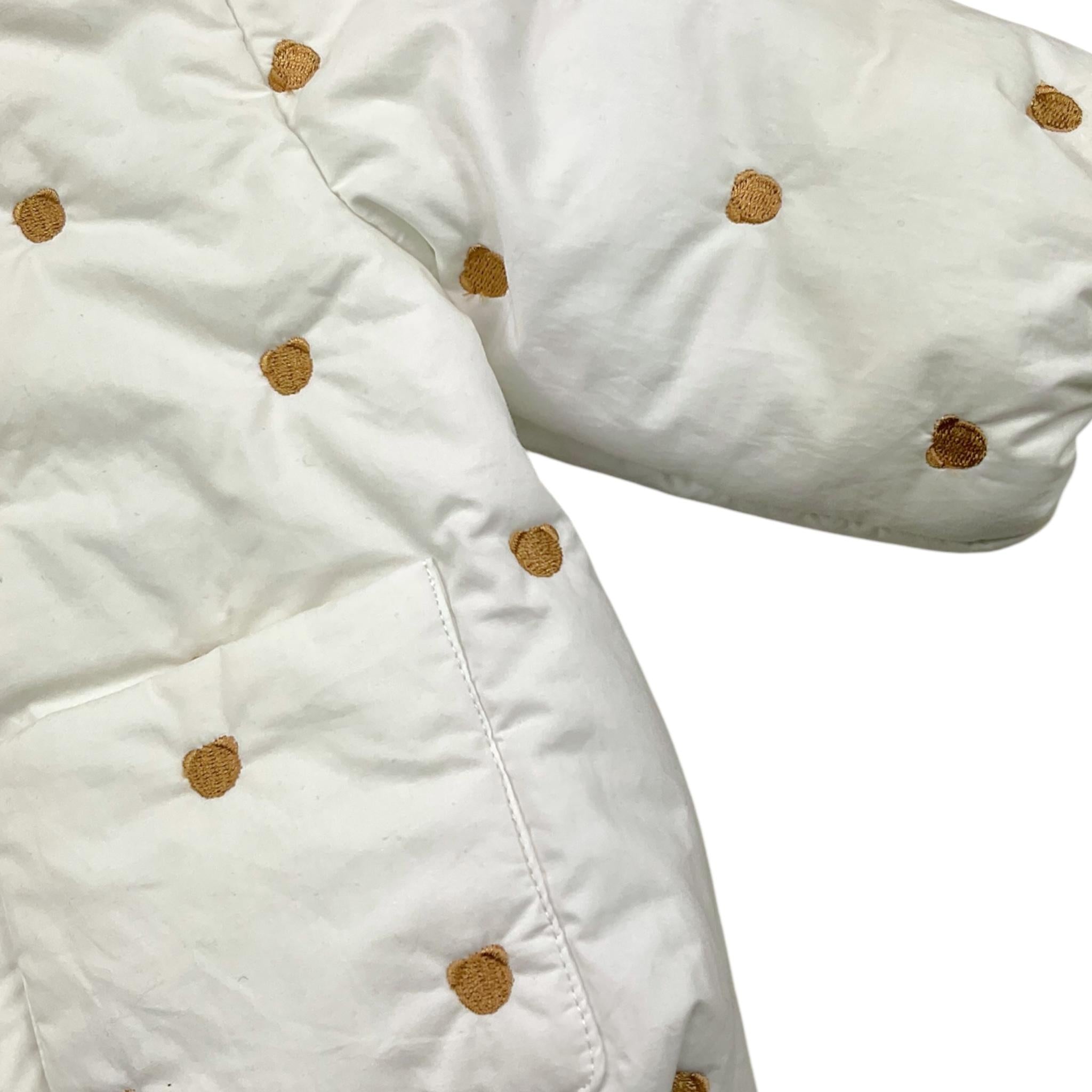 MOSCHINO giubbino tinta unita con stampa Bianco per Neonata MUS02Z BIANCO MOSCHINO