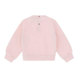 ROBERTO CAVALLI felpa chiusa girocollo tinta unita con stampa in contrasto Rosa per Neonata TJT661 ROSA ROBERTO CAVALLI