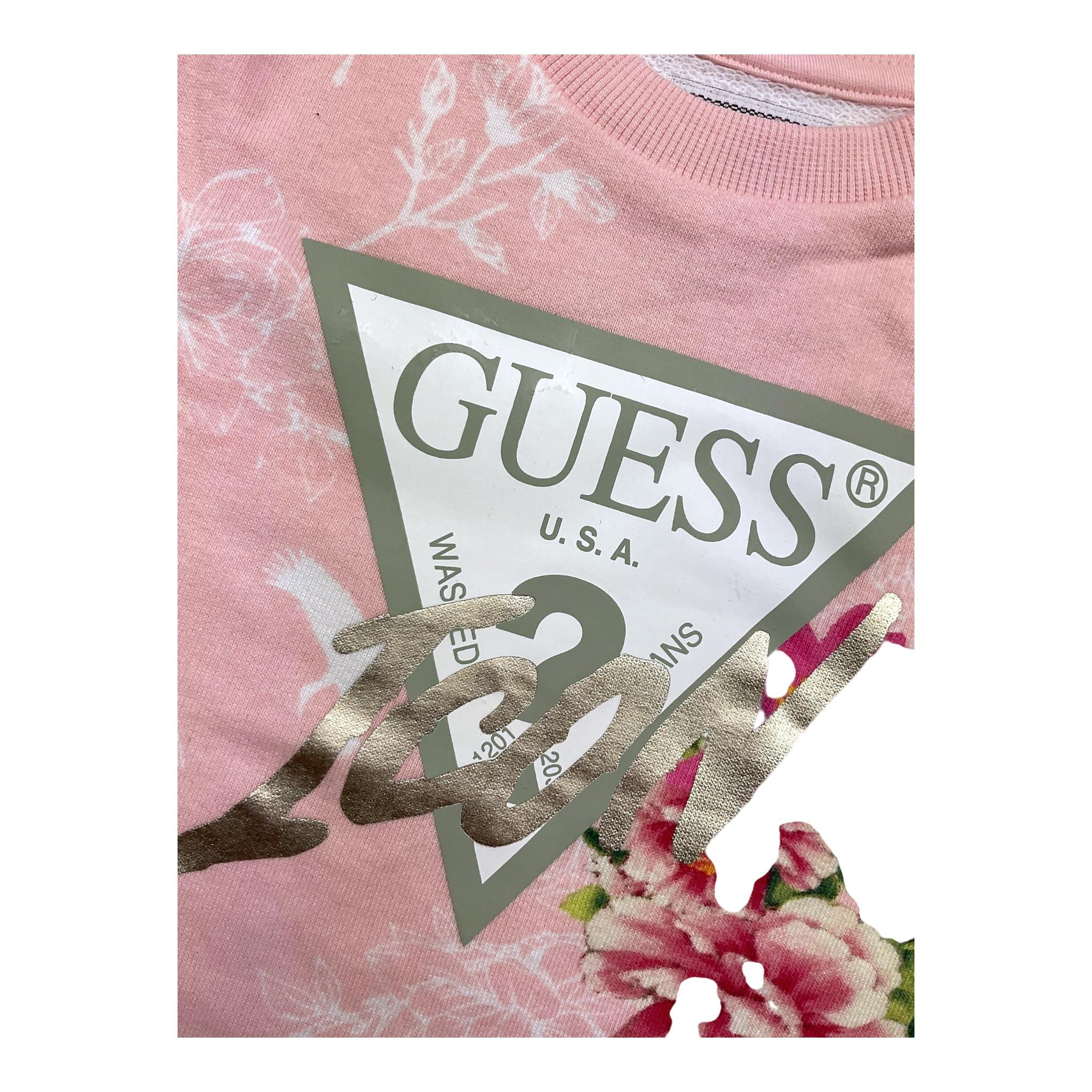 GUESS felpa chiusa girocollo stampa fantasia Rosa per Neonata K4YQ05KA6R33 ROSA GUESS