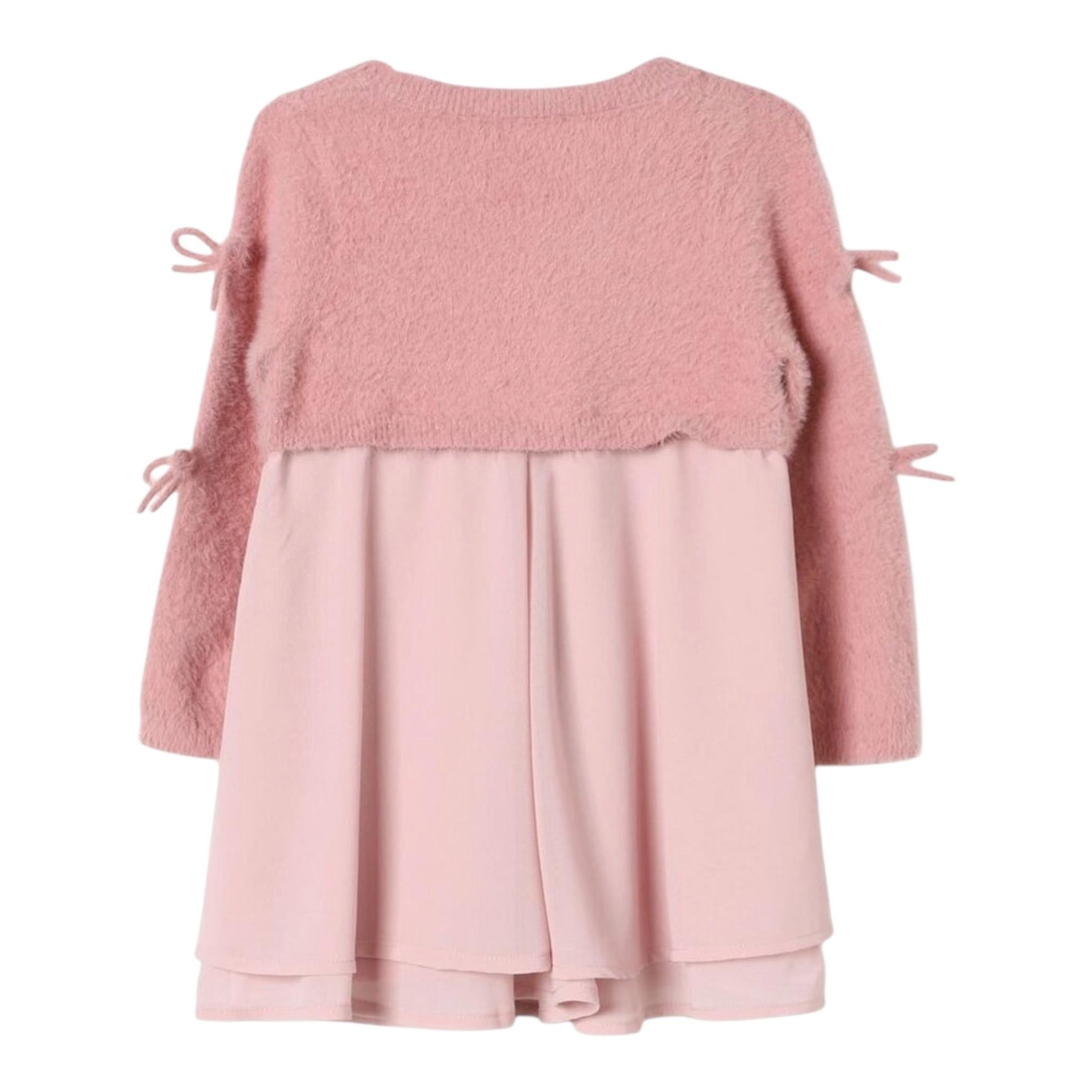 LIU JO abito manica lunga tinta unita Rosa per Bambina KF4097XX ROSA LIU JO