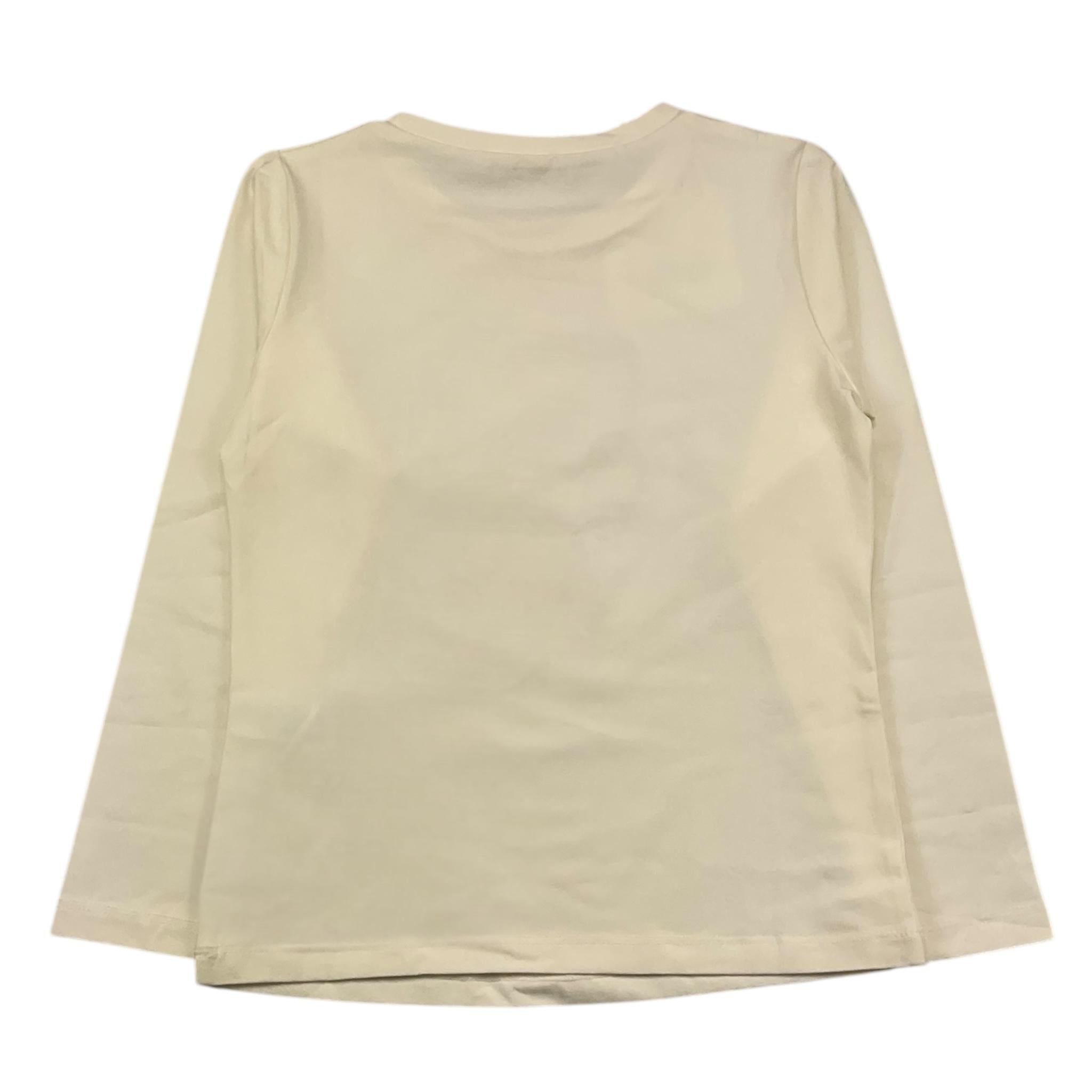 LIU JO shirt girocollo tinta unita con stampa paillettata Panna per Bambina KF4118 PANNA LIU JO