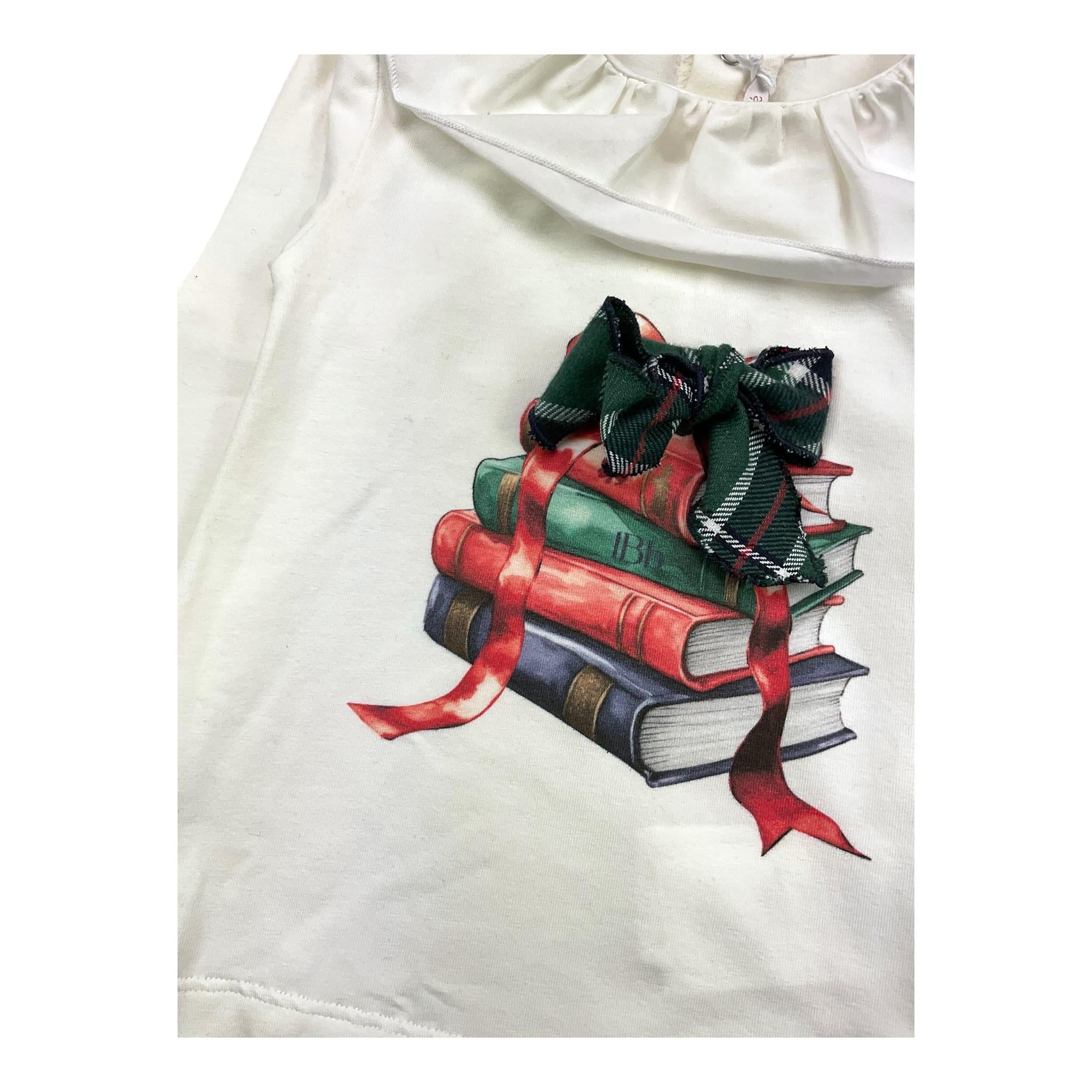 LE BEBE' shirt tinta unita con colletto e stampa in contrasto Panna per Neonata LBG6158 PANNA LE BEBE'