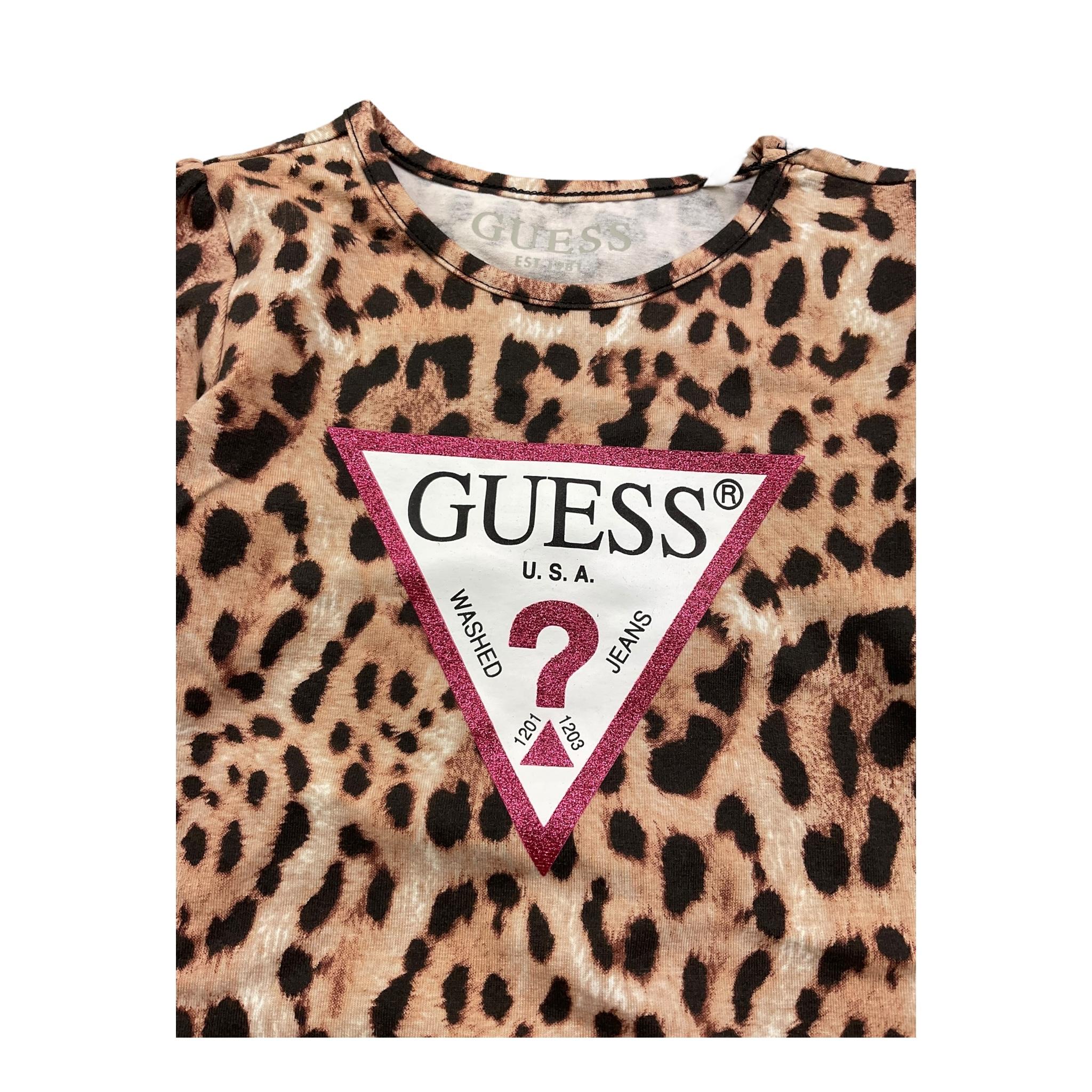 GUESS shirt girocollo fantasia maculata Beige per Neonata K4BI10J1313 BEIGE GUESS