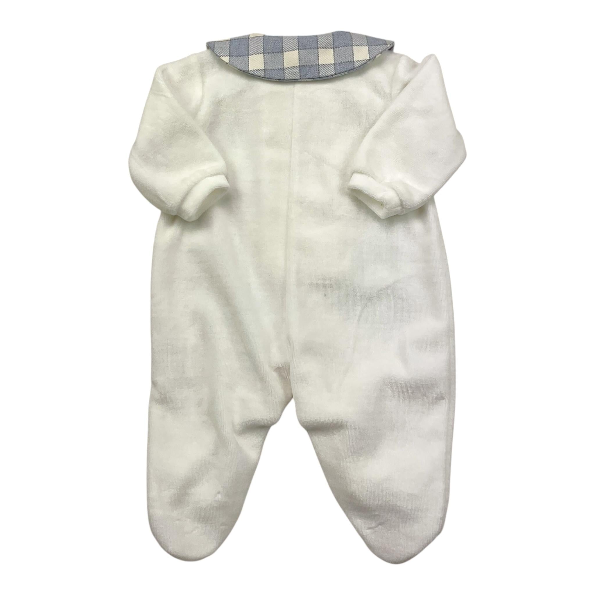 LA STUPENDERIA tutina tinta unita con stampa Bianco per Neonato TBTT03L03 BIANCO LA STUPENDERIA