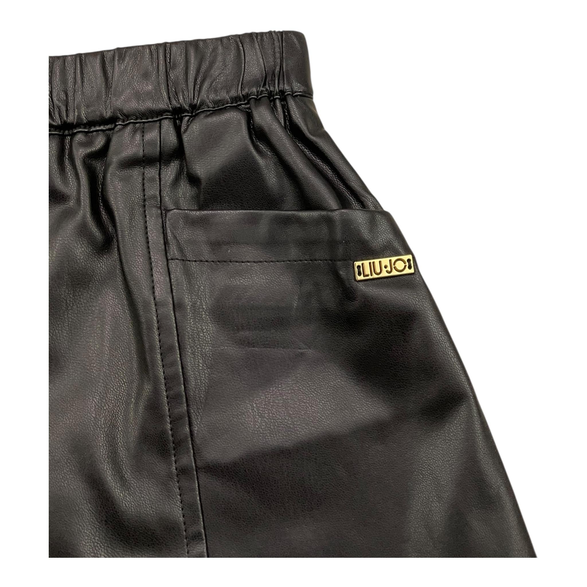 LIU JO short tinta unita con elastico in vita Nero per Bambina KF4012JXXX NERO LIU JO