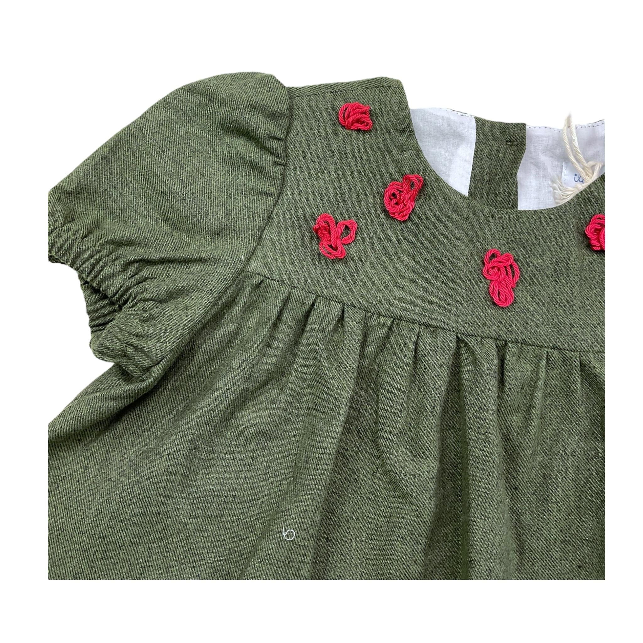 ILFAROBIMBI completo 2 pezzi camicia-pantalone palazzo Verde per Neonata IFB50104 VERDE ILFAROBIMBI