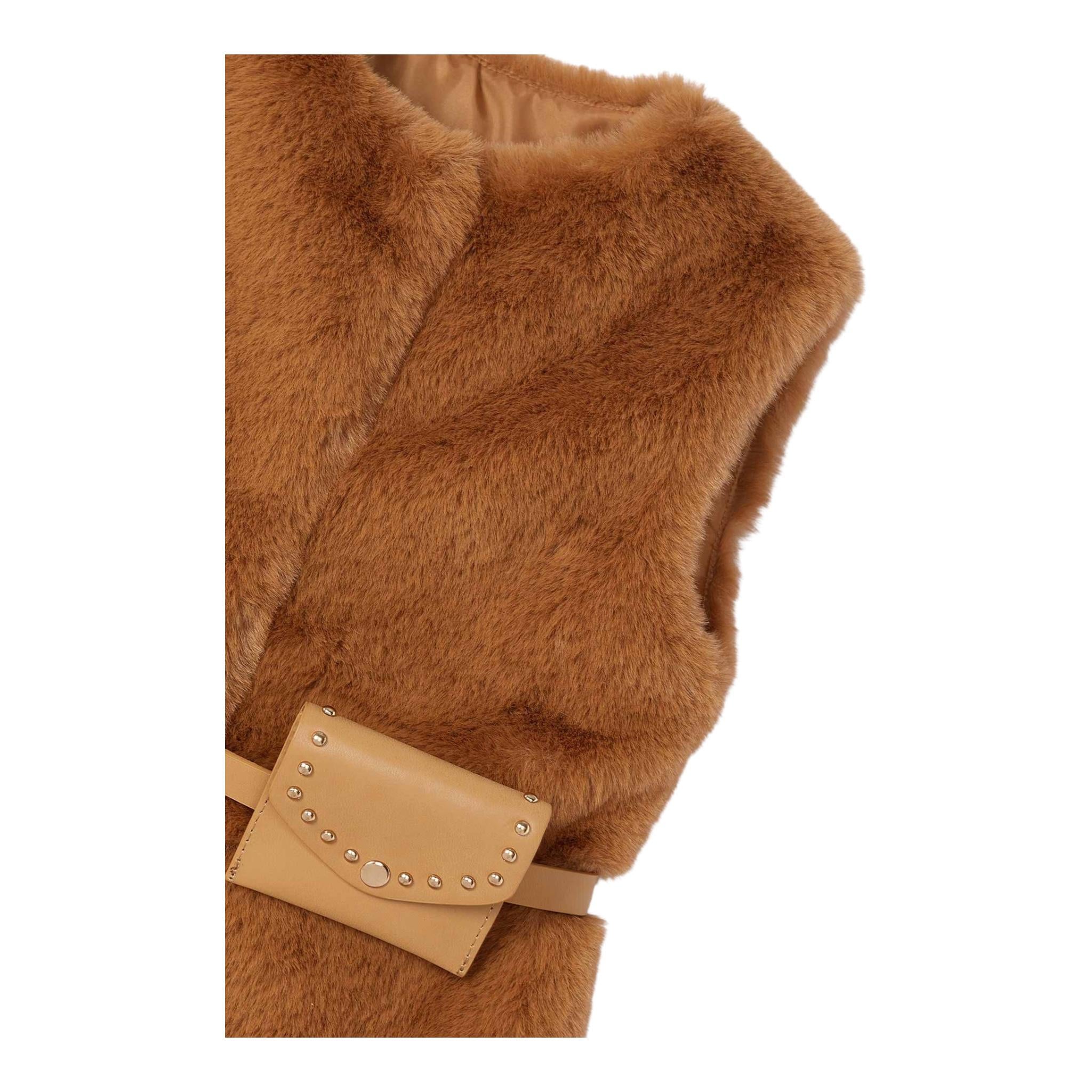 MAYORAL gilet tinta unita con borsetta Marrone per Neonata 4365N MARRONE MAYORAL