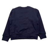 SUN68 felpa chiusa girocollo tinta unita con logo Blu per Bambino F44320 BLU SUN68