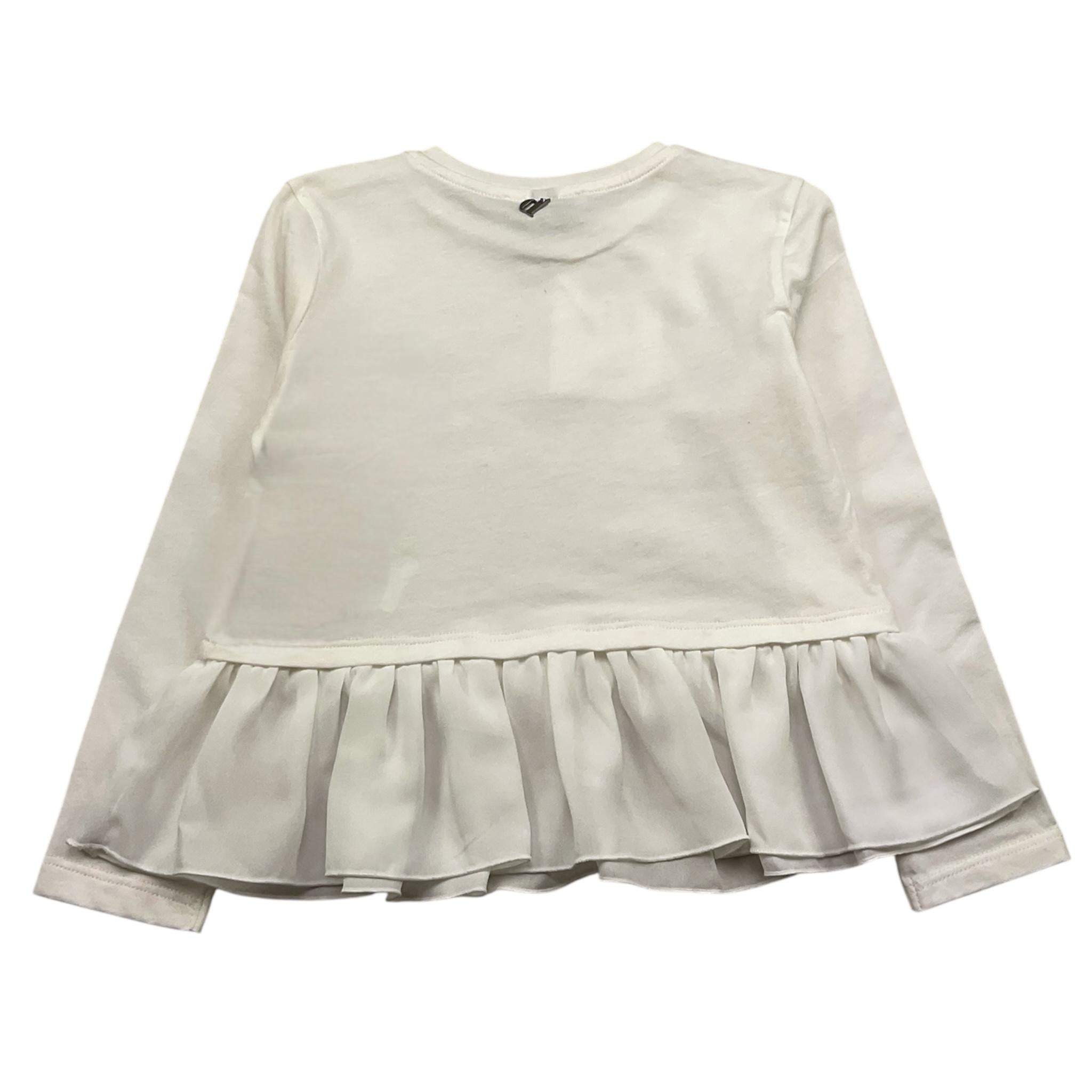 DIXIE shirt girocollo tinta unita con stampa in contrasto Bianco per Bambina ML37030G67 BIANCO DIXIE