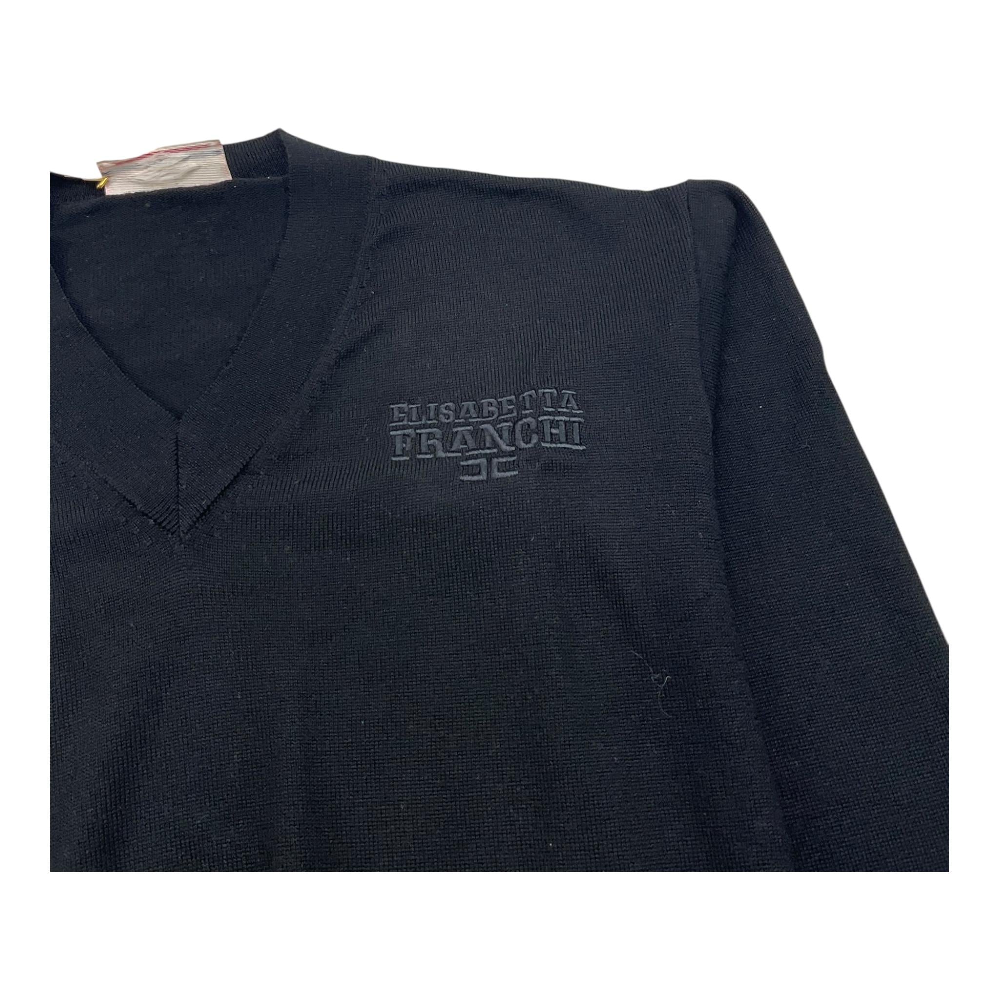 ELISABETTA FRANCHI maglia tinta unita scollo a zip Nero per Bambina EFMA149XX NERO ELISABETTA FRANCHI