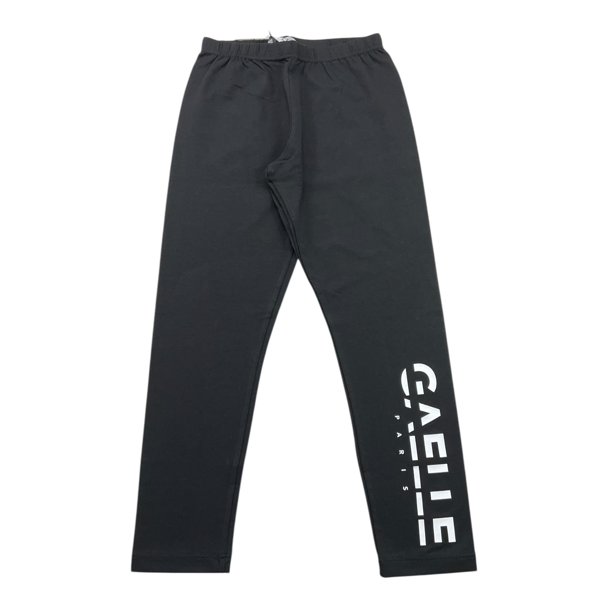 GAELLE leggins tinta unita con logo Nero per Bambina 2741P0973 NERO GAELLE