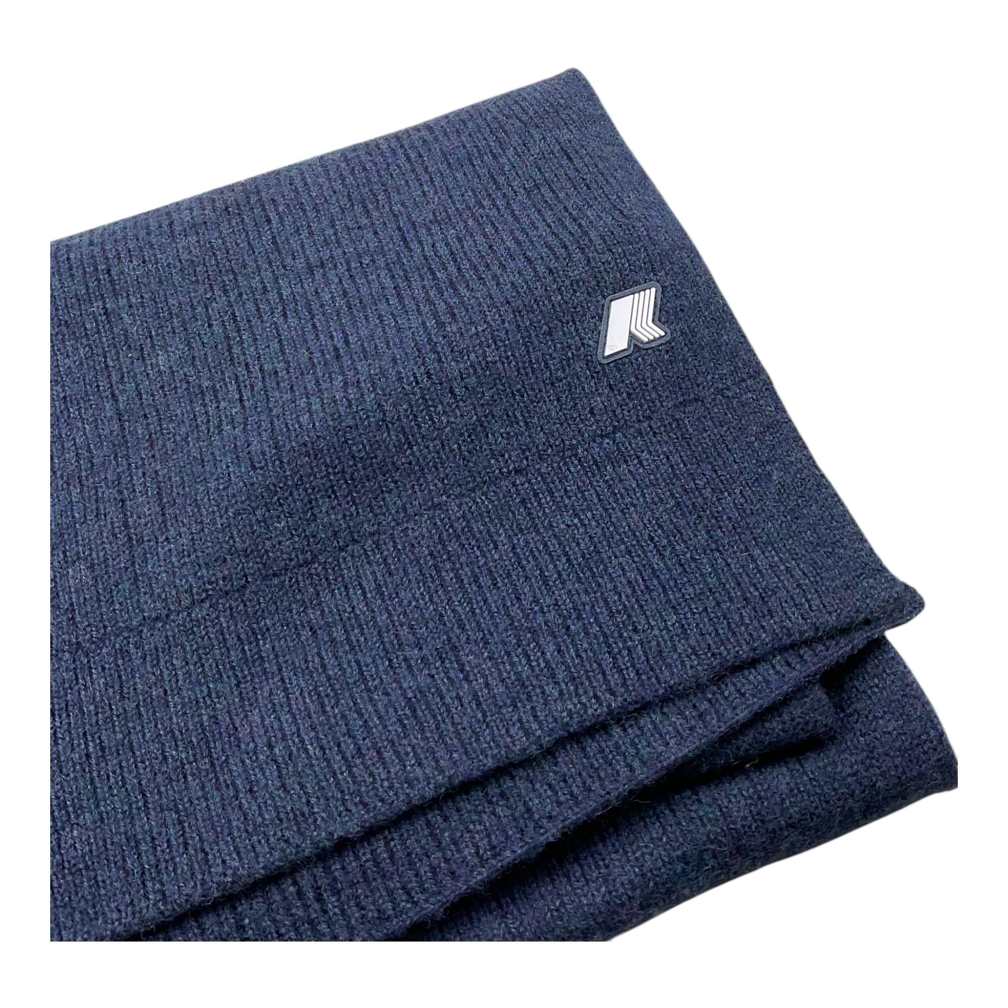 K-WAY sciarpa tinta unita con logo Blu per Bambino K4136FW BLU K-WAY