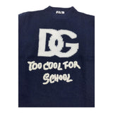DOLCE & GABBANA maglia girocollo tinta unita con ricamo logo Blu per Bambino L5KWJ6 BLU DOLCE & GABBANA