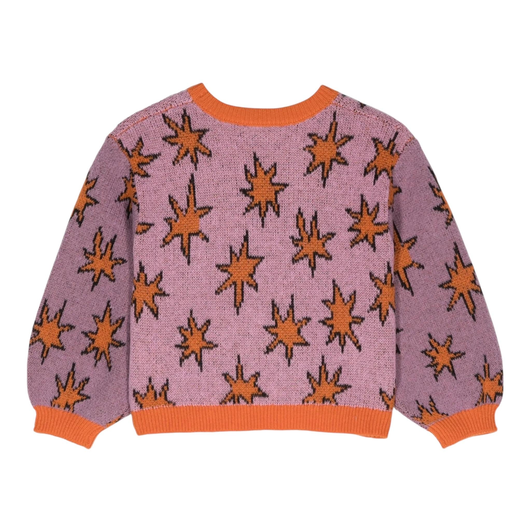 STELLA McCARTNEY maglia girocollo tinta unita con fantasia Lilla per Bambina TV9B00 LILLA STELLA McCARTNEY