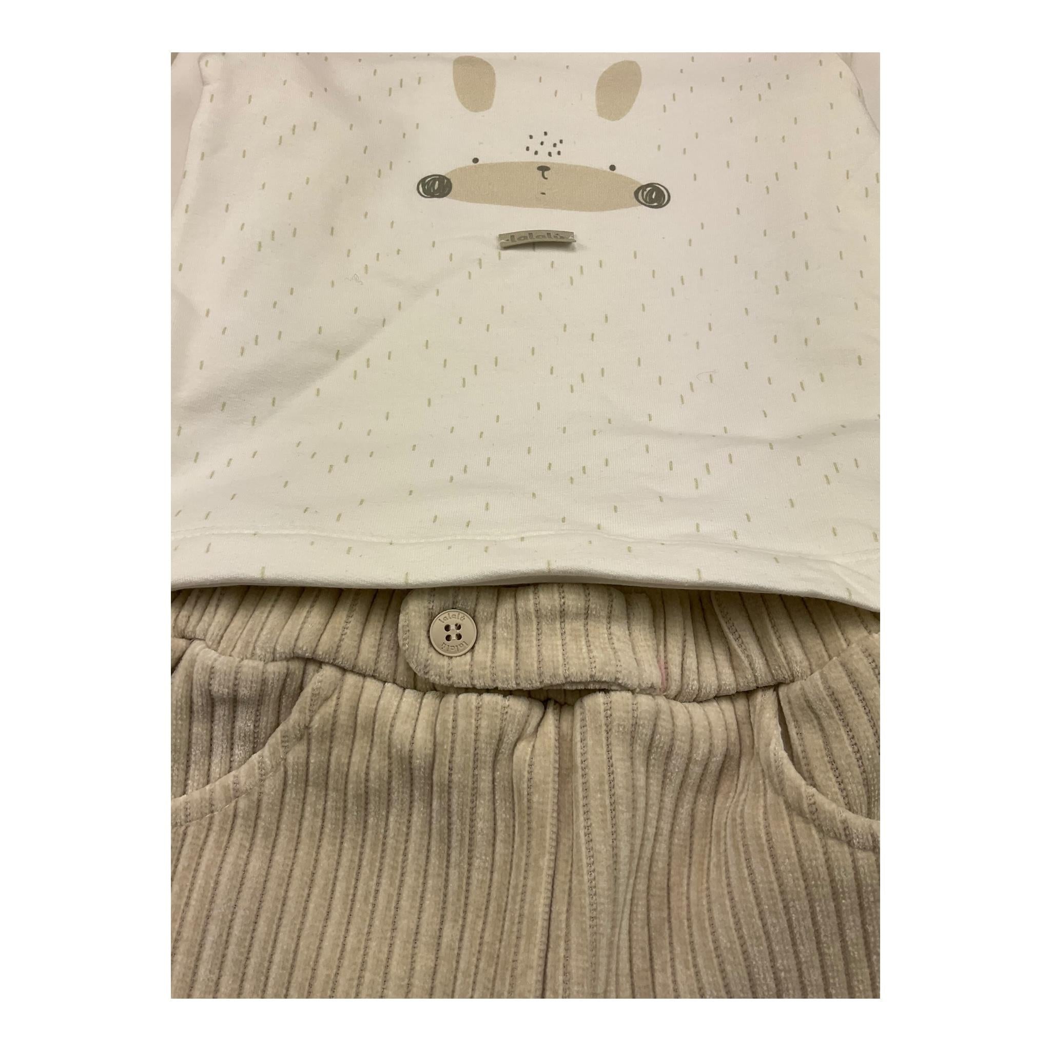 LALALU' completo 2 pezzi shirt-pantalone Panna per Bambino CTL11NJ PANNA LALALU'