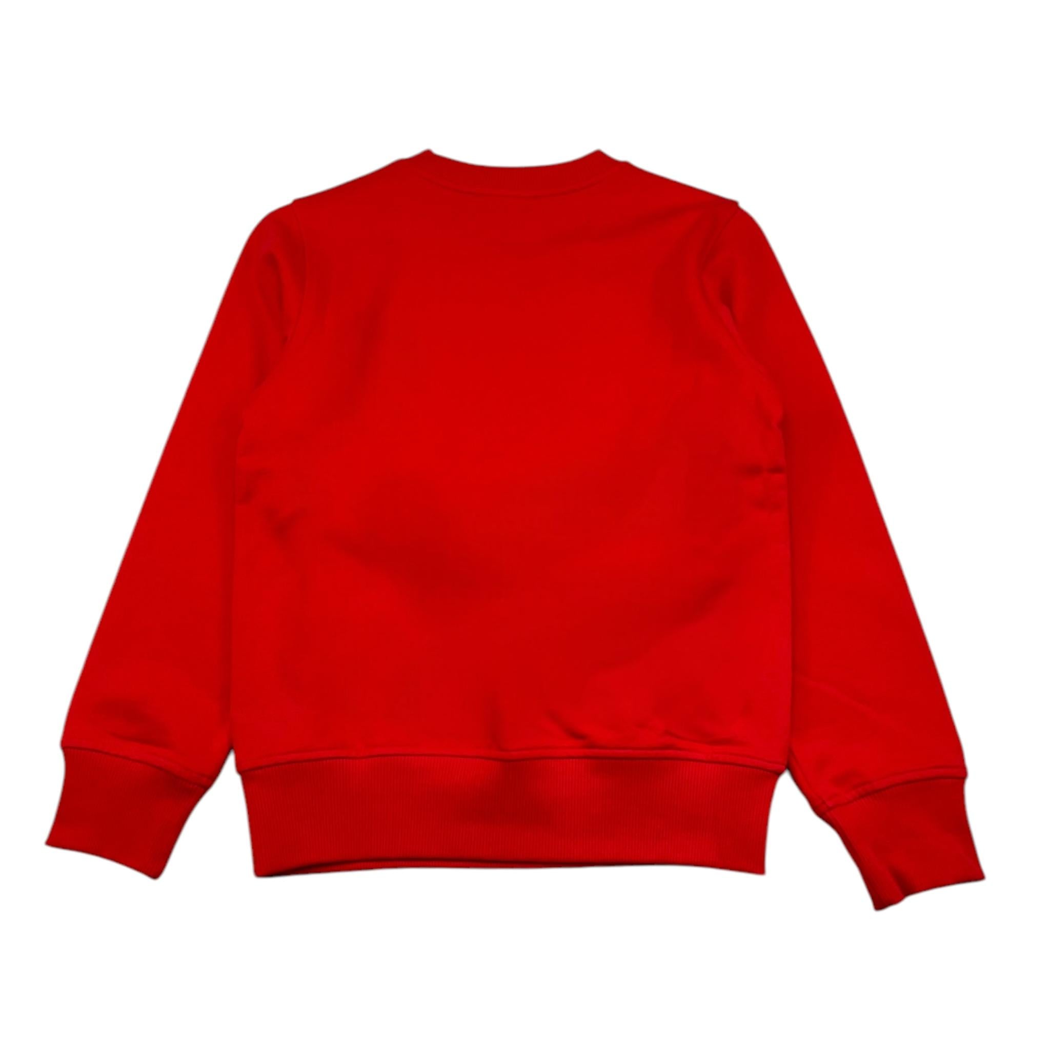MOSCHINO felpa girocollo tinta unita con stampa Rosso per Bambino HPF08V ROSSO MOSCHINO