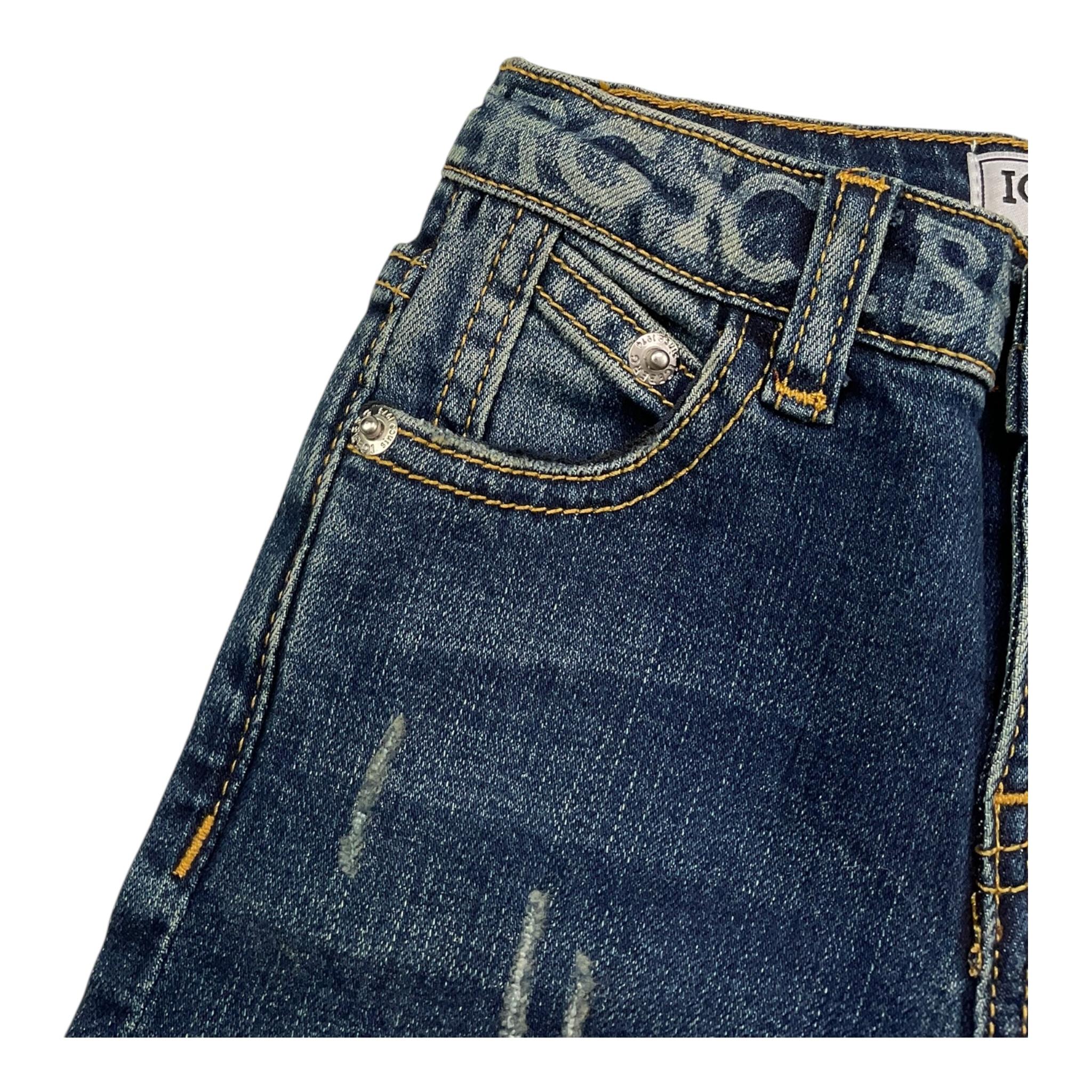 ICEBERG jeans tinta unita con girovita regolabile Blu per Neonato PTICE5306BNX BLU ICEBERG