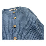 BABIDU cardigan tinta unita con bottoni in contrasto Azzurro per Neonato 60682 AZZURRO BABIDU