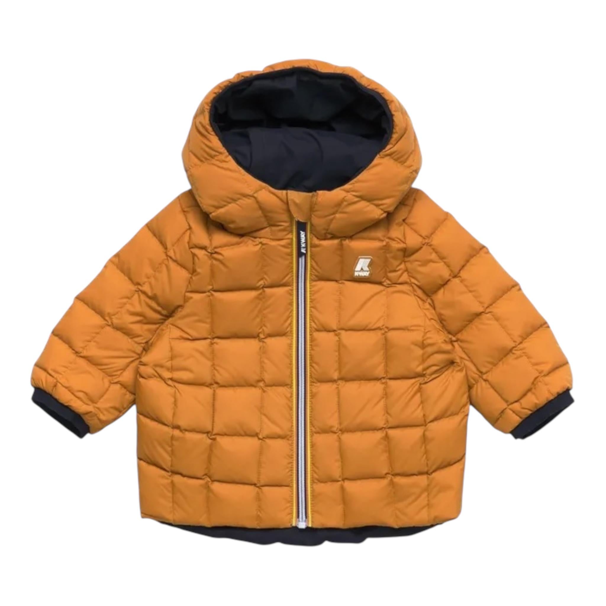 K-WAY giubbino reversibile con zip e cappuccio bicolore Giallo/blu per Neonato K7132PWOXX GIALLO/BLU K-WAY