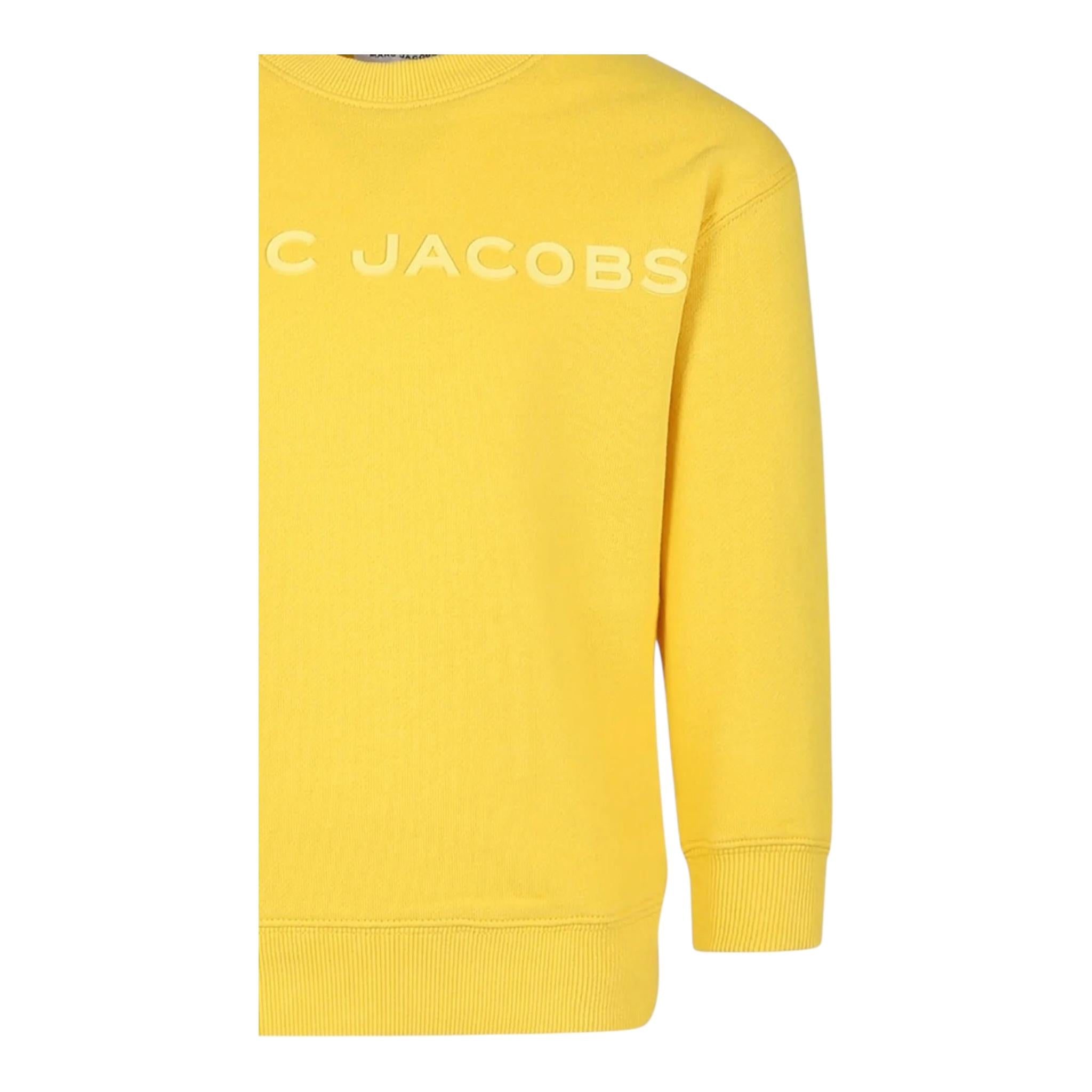 MARC JACOBS felpa girocollo tinta unita con stampa Giallo per Bambino W60319 GIALLO MARC JACOBS