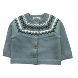 BABIDU cardigan tinta unita con stampa Azzurro per Neonata 60770 AZZURRO BABIDU