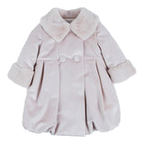 COLORI CHIARI cappotto tinta unita con pelliccia Rosa per Neonata FN117335 ROSA COLORI CHIARI