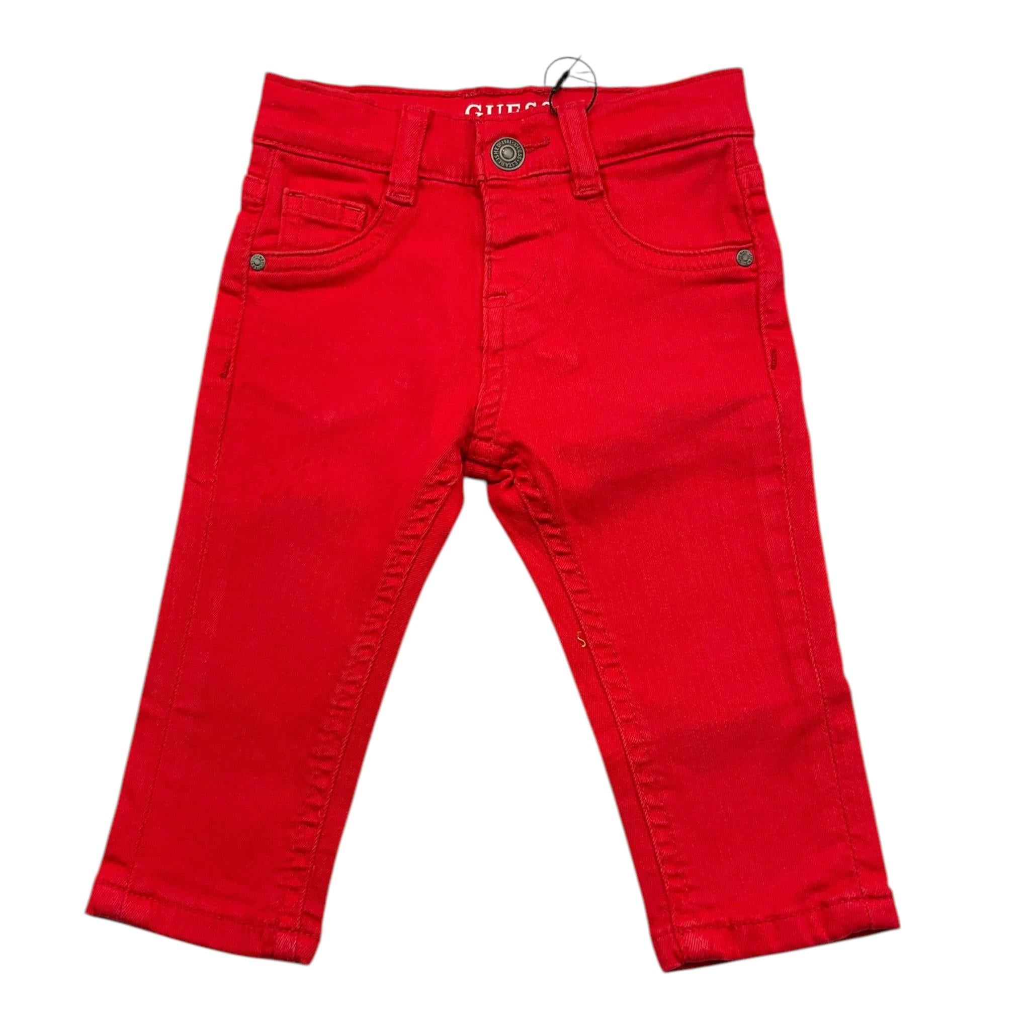GUESS pantalone tinta unita con girovita regolabile Rosso per Neonato N4YB07WE620 ROSSO GUESS