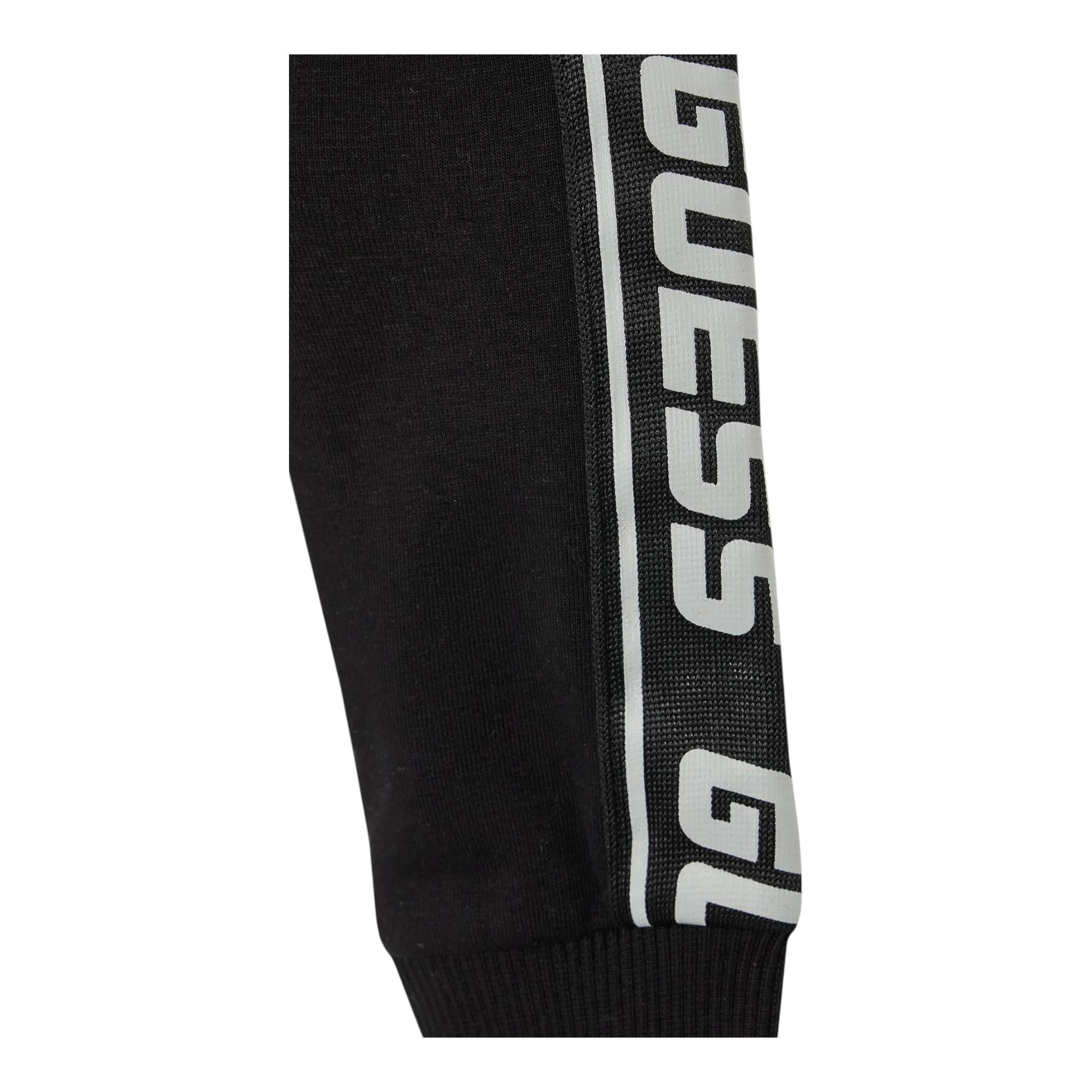 GUESS felpa con zip tinta unita con maniche logate Nero per Bambino L2YQ47K6S1 NERO GUESS