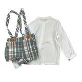 MARTA Y PAULA completo bicolore 2pz camicia-salopettes Bianco per Bambino 1859 BIANCO MARTA Y PAULA